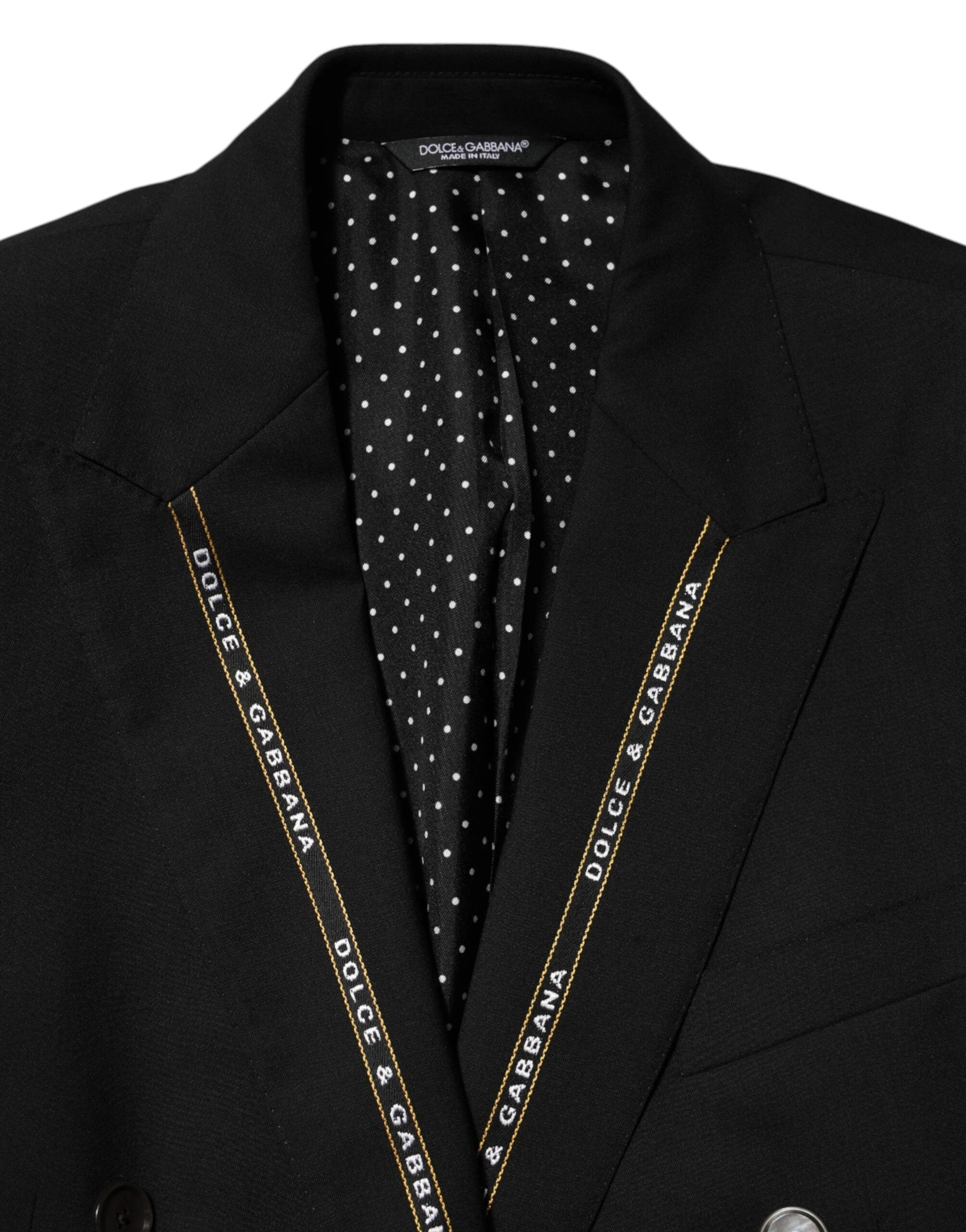 Dolce & Gabbana Black SICILIA Double Breasted Jacket Blazer by Dolce & Gabbana