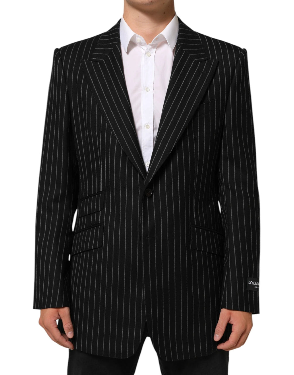 Dolce & Gabbana Black Stripes 2 Buttons Suit Jacket Blazer by Dolce & Gabbana