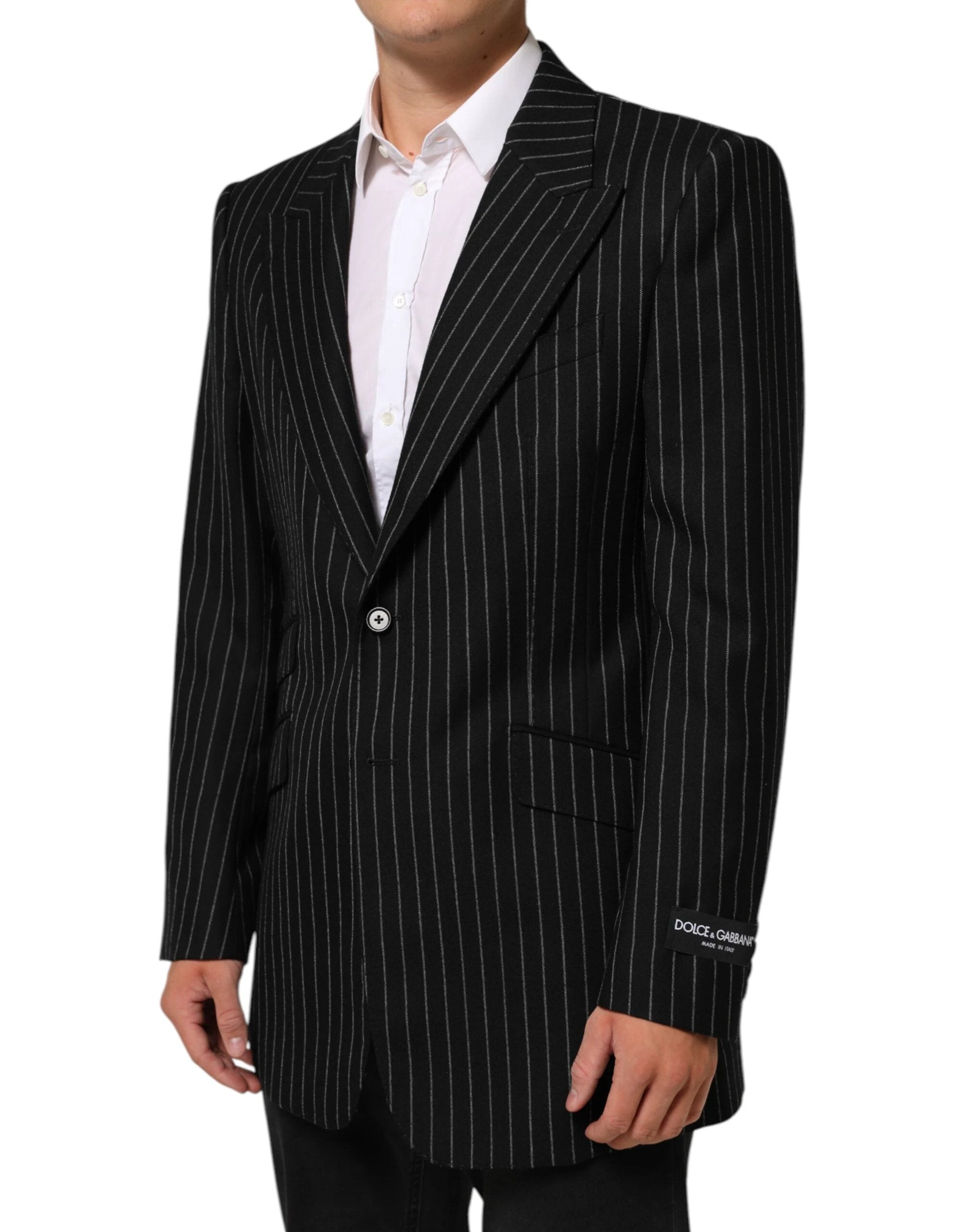 Dolce & Gabbana Black Stripes 2 Buttons Suit Jacket Blazer by Dolce & Gabbana