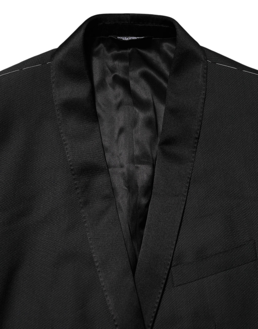 Dolce & Gabbana Black Wool GOLD 1 Button Suit Coat Blazer by Dolce & Gabbana