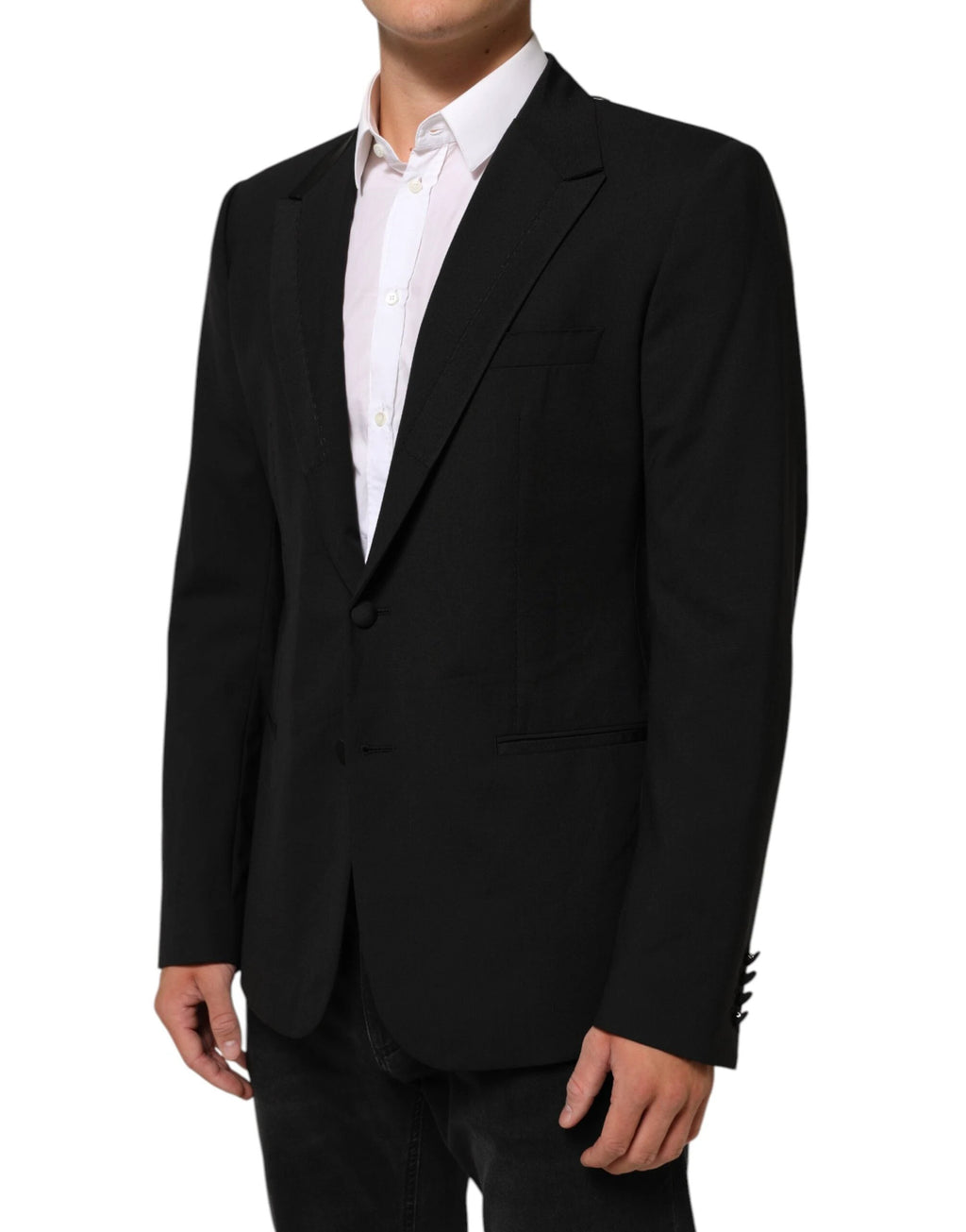 Dolce & Gabbana Black Wool 2 Buttons Suit Men Jacket Blazer by Dolce & Gabbana
