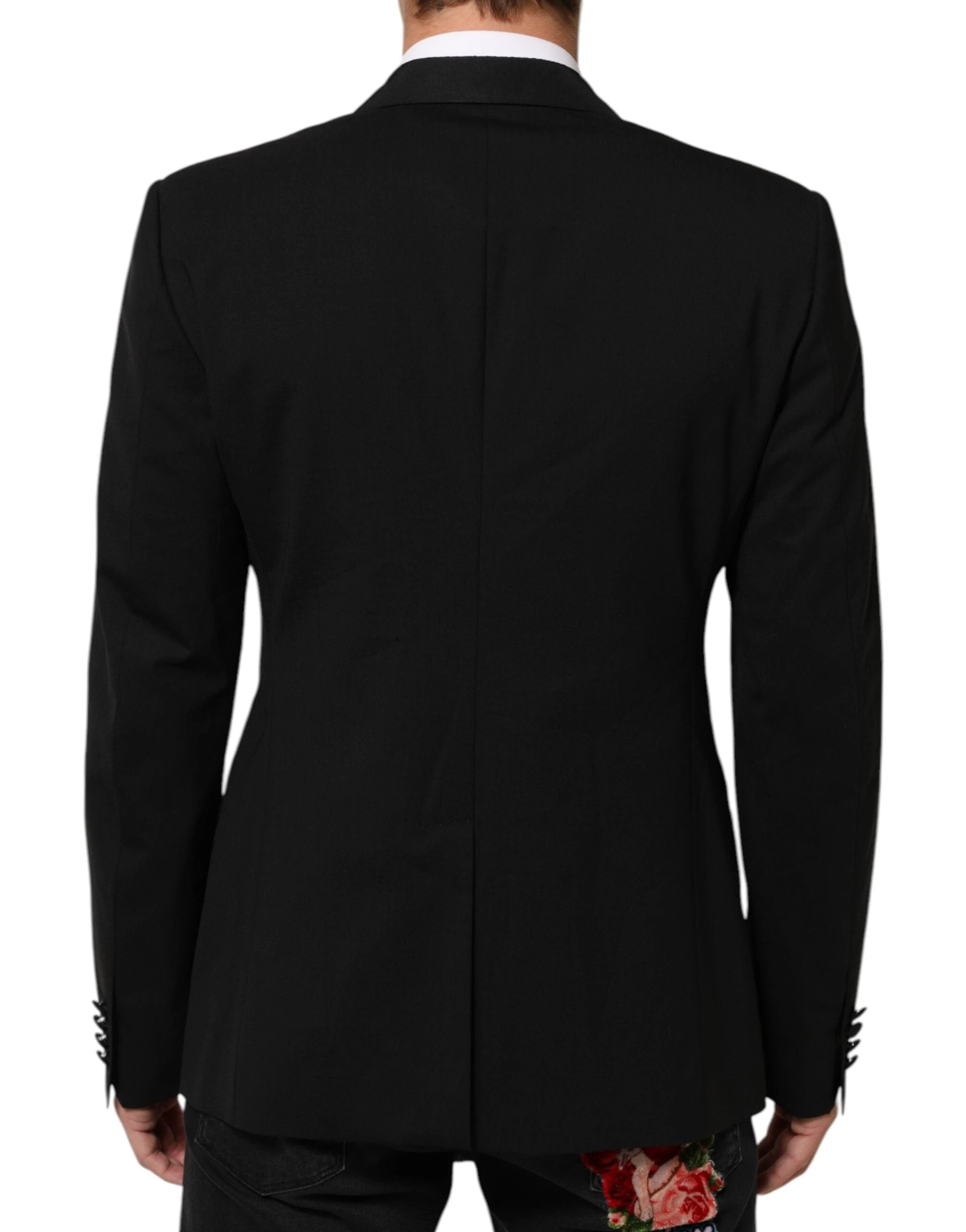Dolce & Gabbana Black Wool 2 Buttons Suit Men Jacket Blazer by Dolce & Gabbana