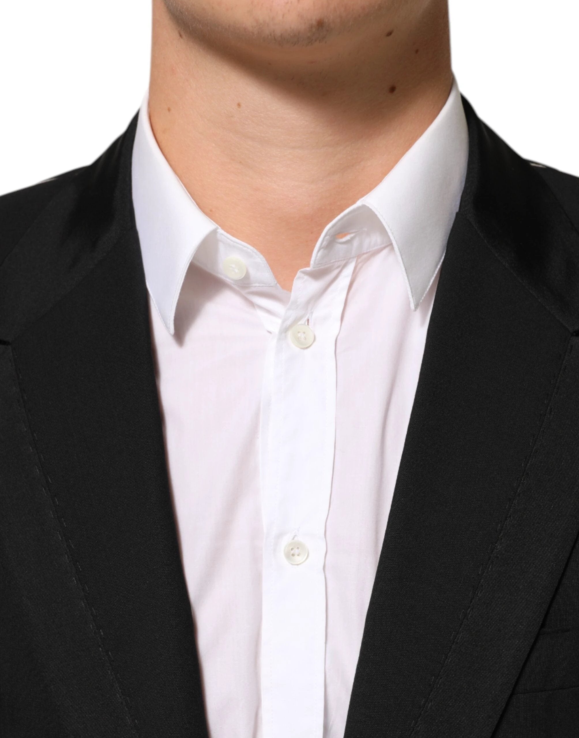 Dolce & Gabbana Black Wool 2 Buttons Suit Men Jacket Blazer by Dolce & Gabbana