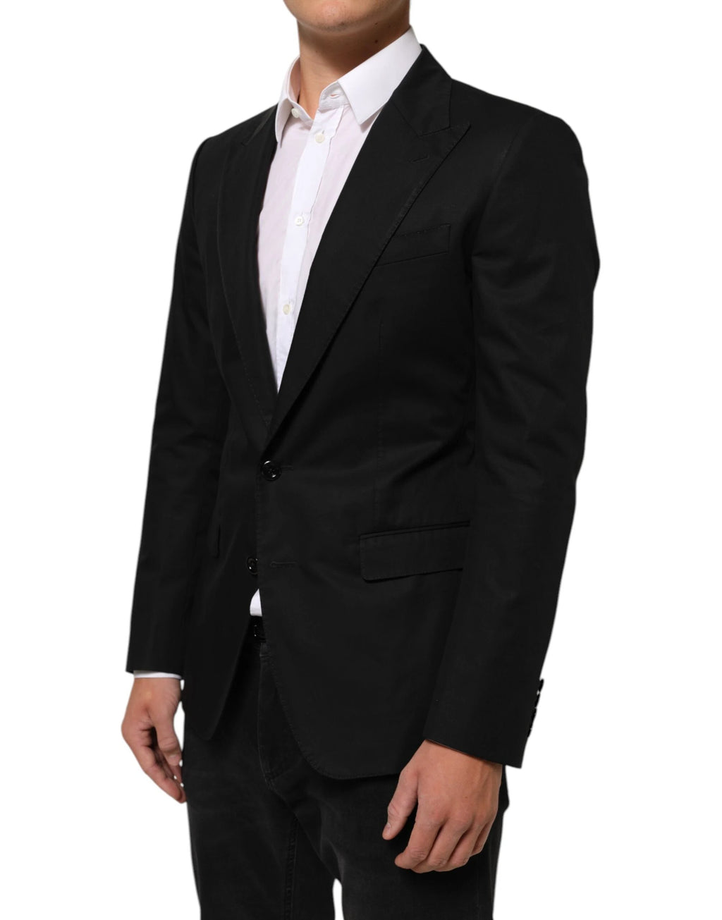 Dolce & Gabbana Black Wool 2 Buttons Suit Men Jacket Blazer by Dolce & Gabbana
