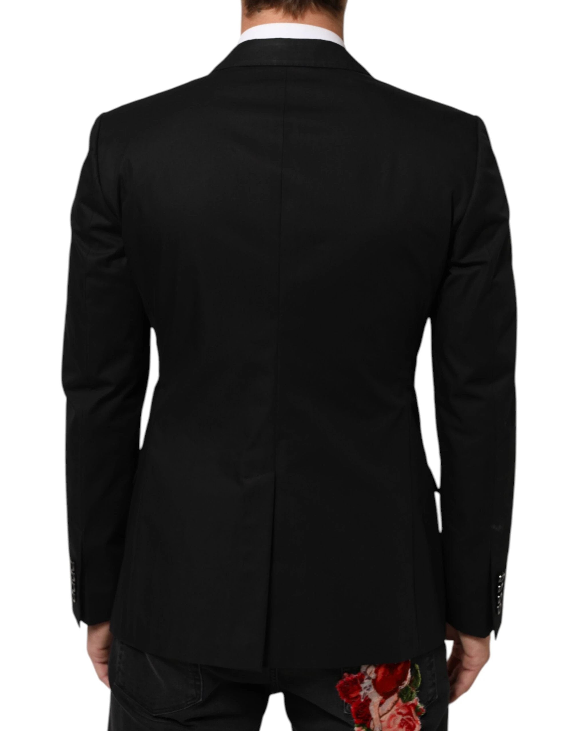 Dolce & Gabbana Black Wool 2 Buttons Suit Men Jacket Blazer by Dolce & Gabbana