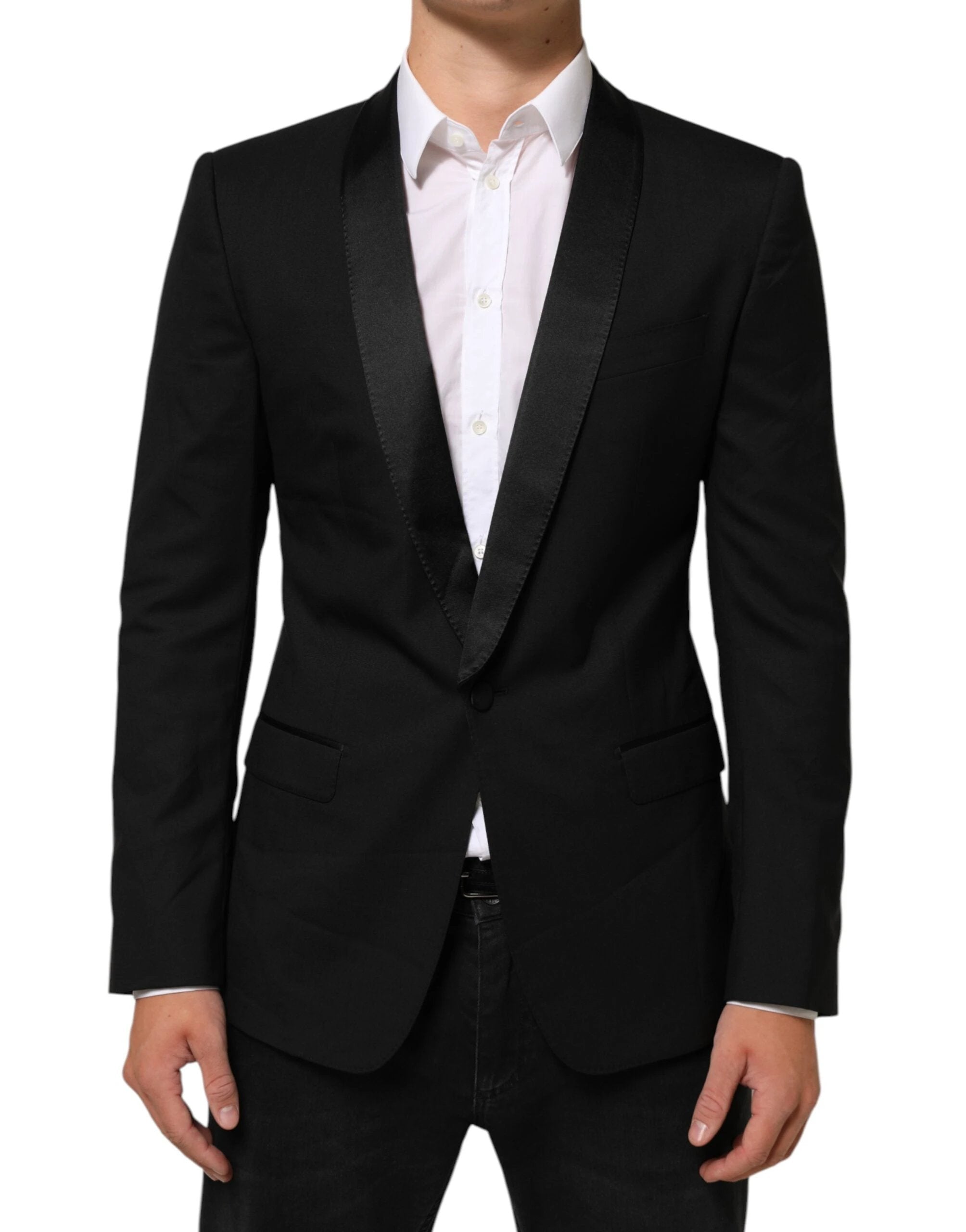 Dolce & Gabbana Black MARTINI 1 Button Suit Jacket Blazer by Dolce & Gabbana