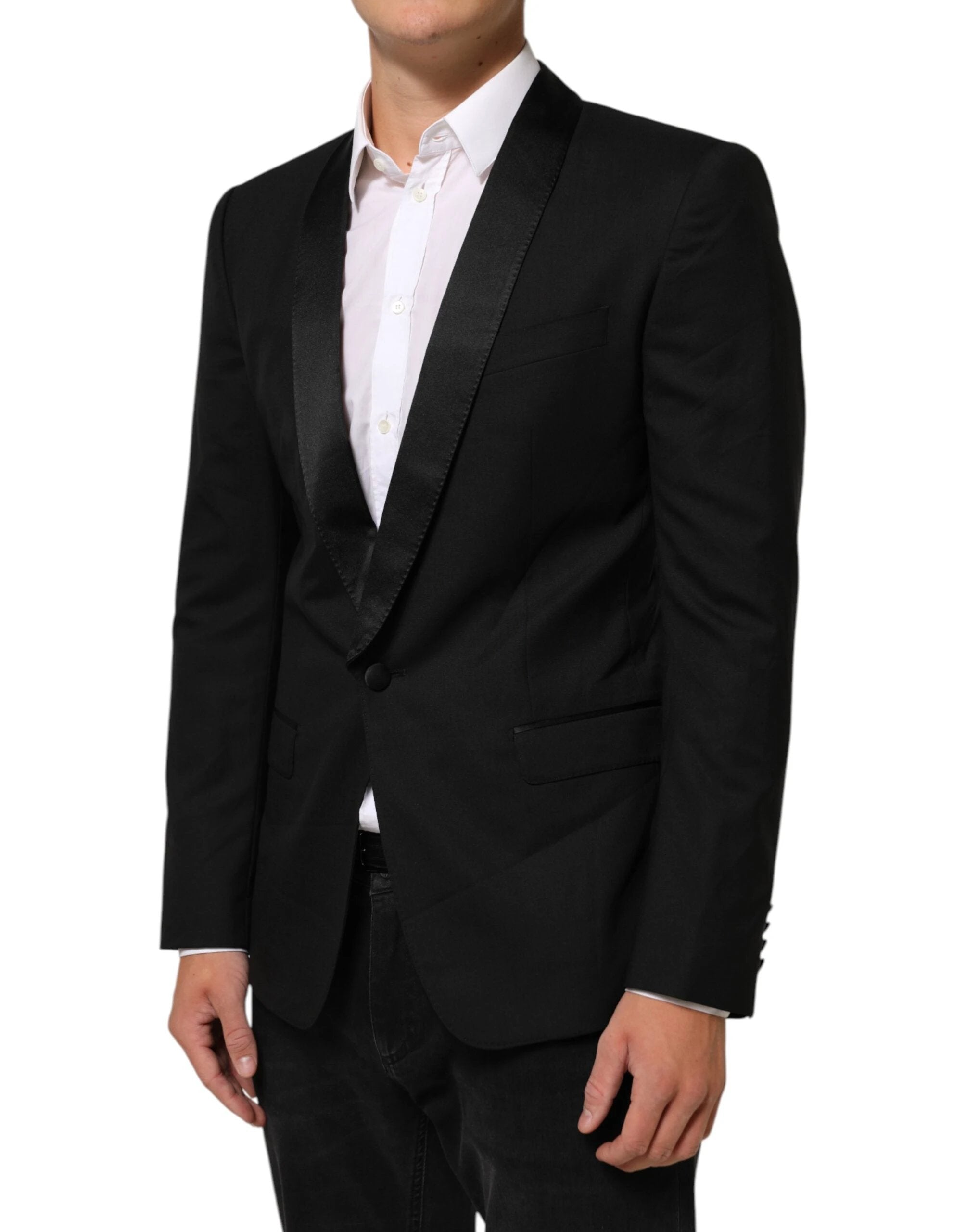 Dolce & Gabbana Black MARTINI 1 Button Suit Jacket Blazer by Dolce & Gabbana