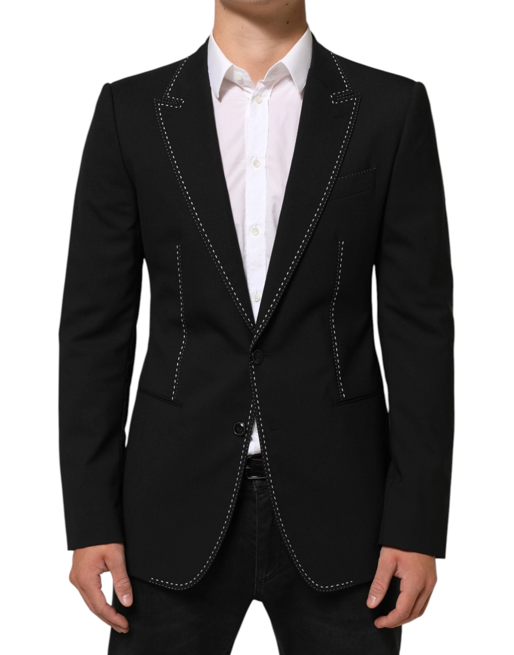 Dolce & Gabbana Black SICILIA 2 Buttons Suit Jacket Blazer by Dolce & Gabbana