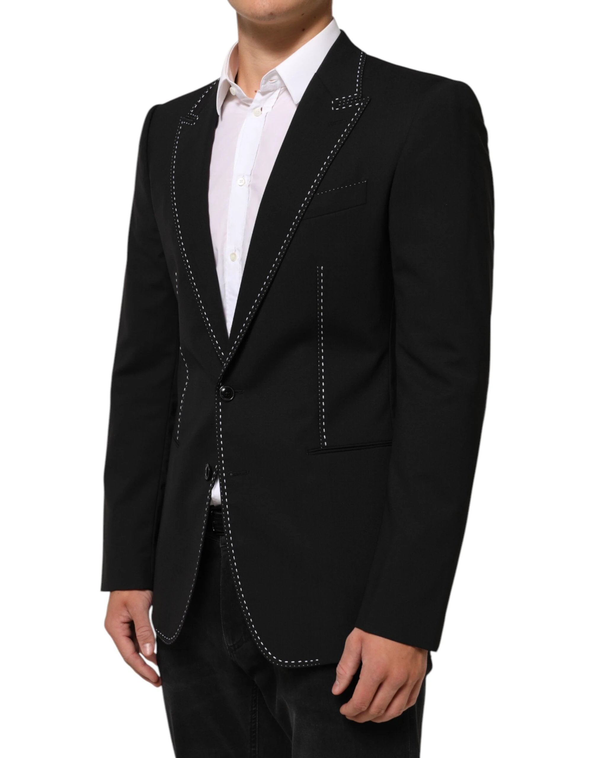 Dolce & Gabbana Black SICILIA 2 Buttons Suit Jacket Blazer by Dolce & Gabbana