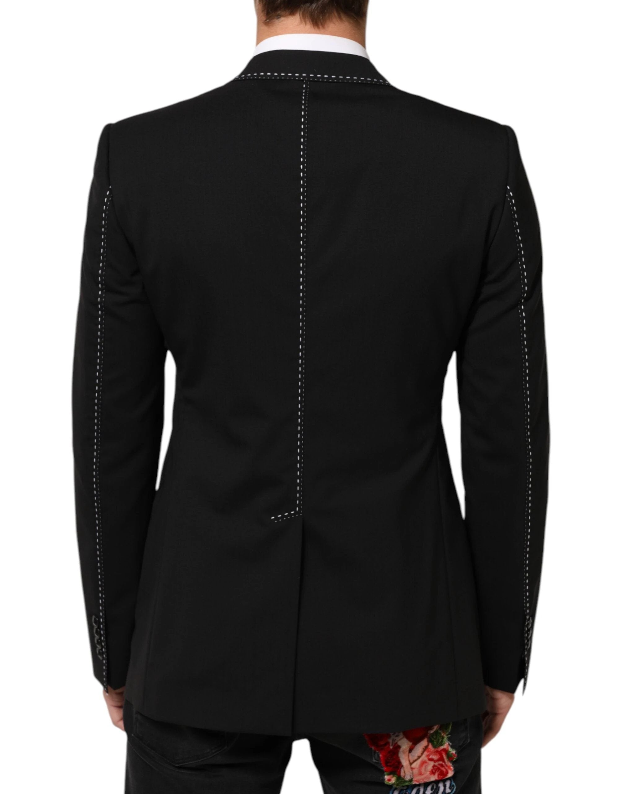 Dolce & Gabbana Black SICILIA 2 Buttons Suit Jacket Blazer by Dolce & Gabbana