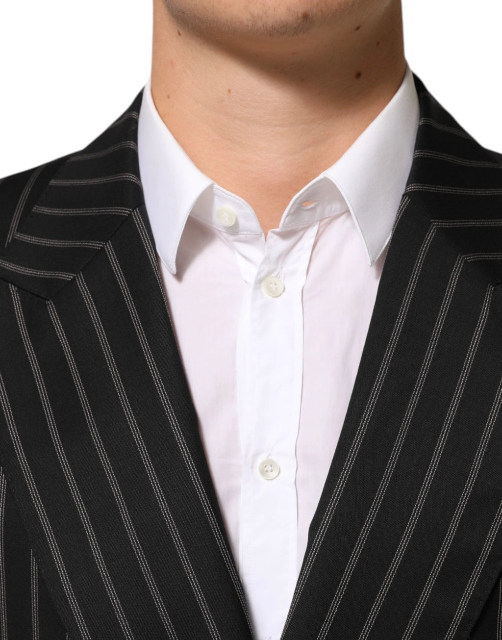Dolce & Gabbana Black Stripes SICILIA 1 Button Suit Blazer by Dolce & Gabbana