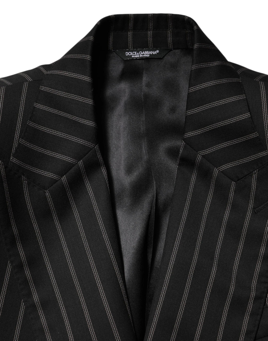 Dolce & Gabbana Black Stripes SICILIA 1 Button Suit Blazer by Dolce & Gabbana
