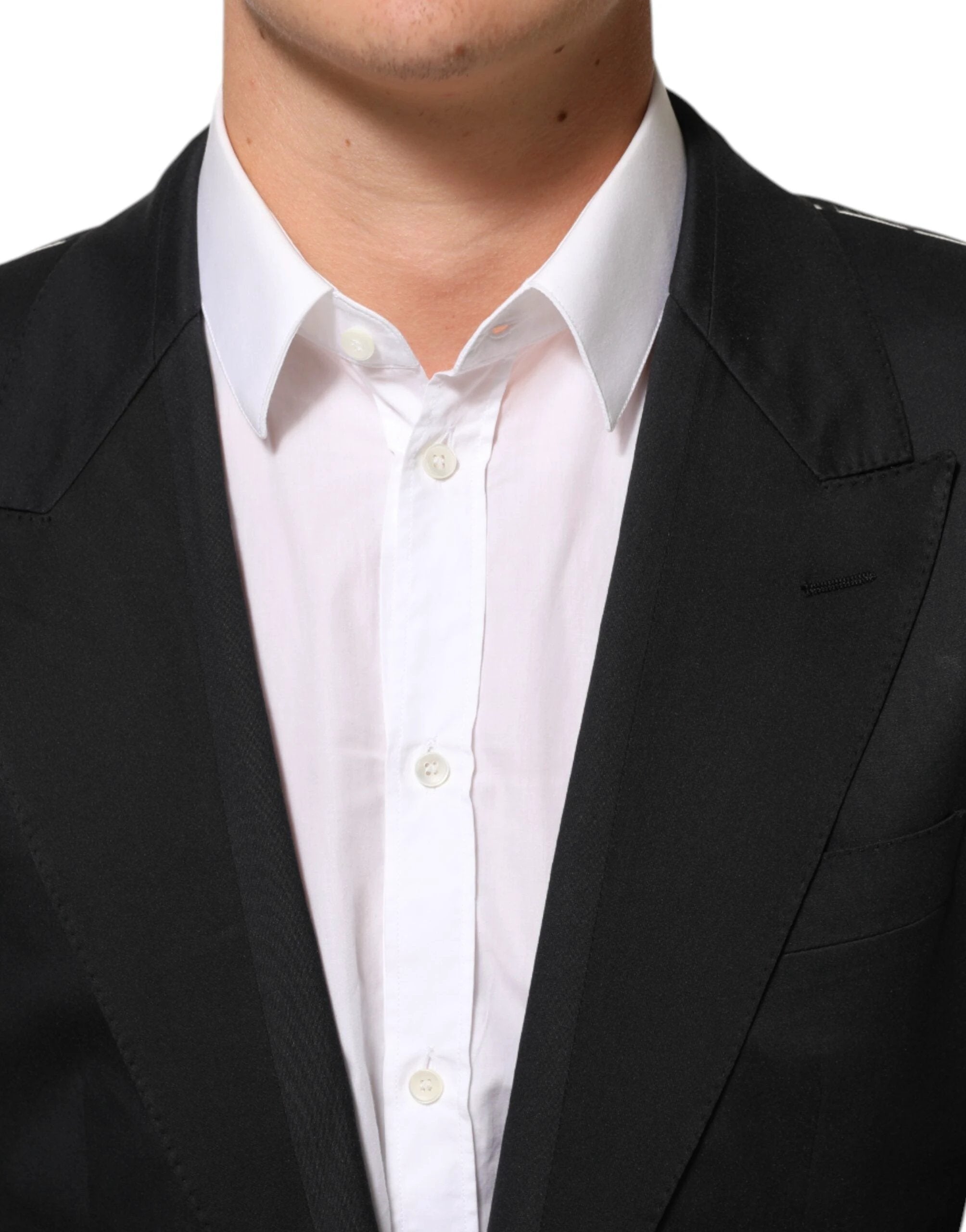 Dolce & Gabbana Black Cotton 2 Buttons Suit Jacket Blazer by Dolce & Gabbana