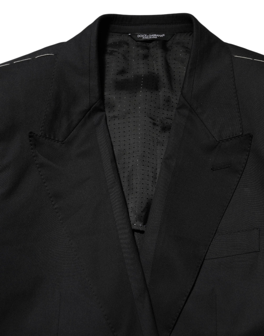 Dolce & Gabbana Black Cotton 2 Buttons Suit Jacket Blazer by Dolce & Gabbana