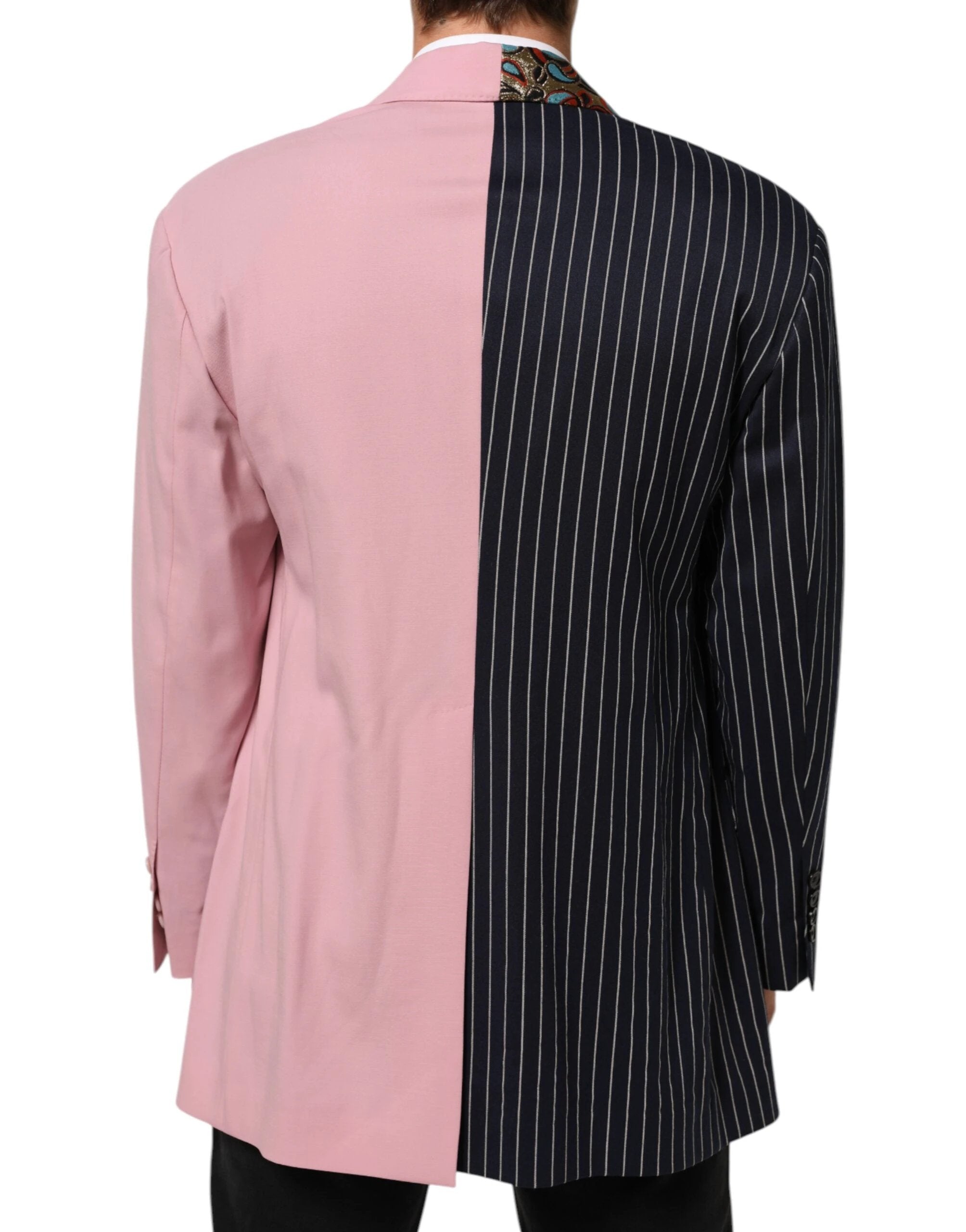 Dolce & Gabbana Multicolor Patchwork Single Breasted Jacket Blazer by Dolce & Gabbana