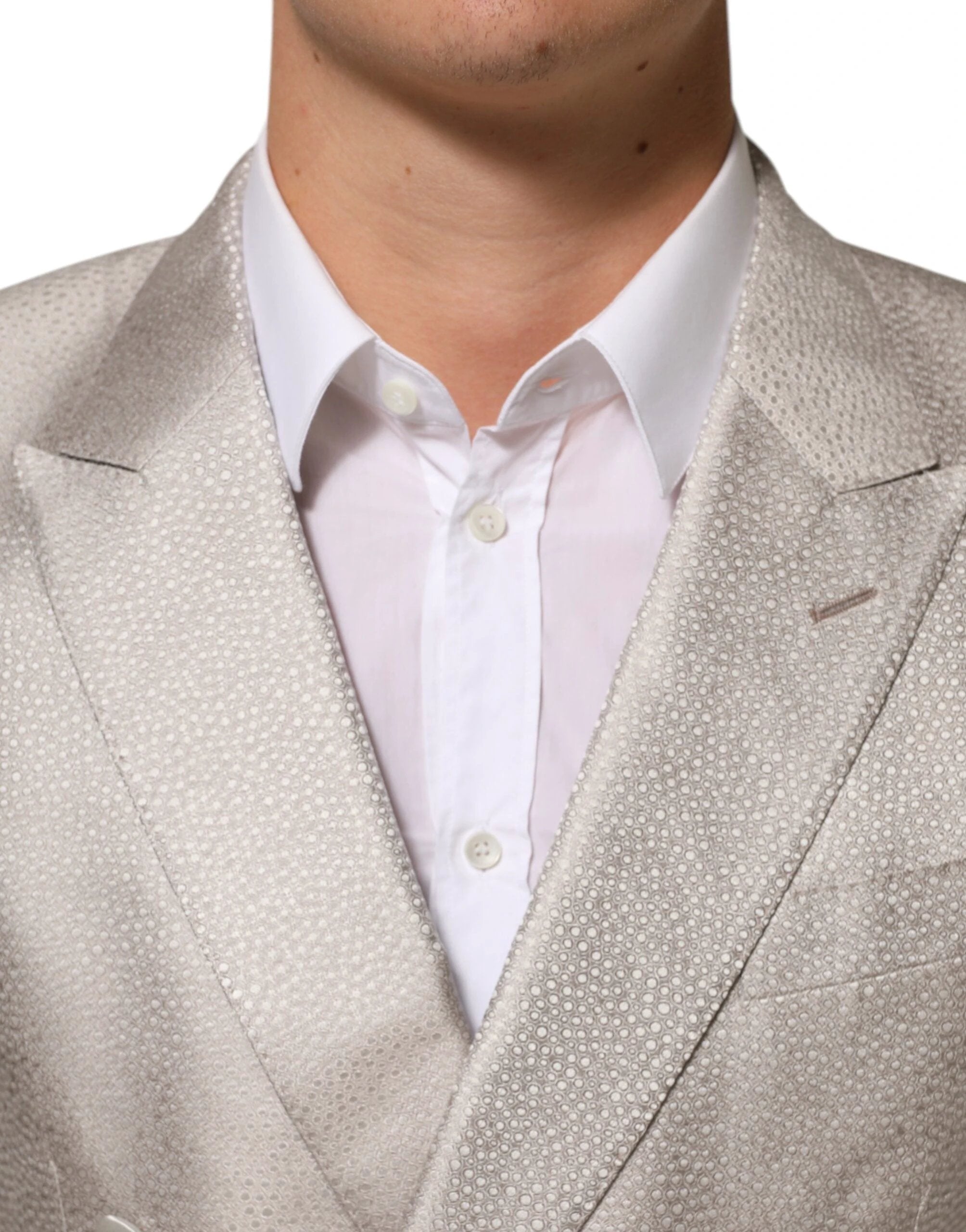 Dolce & Gabbana Beige MARTINI Double-Breasted Suit Blazer by Dolce & Gabbana