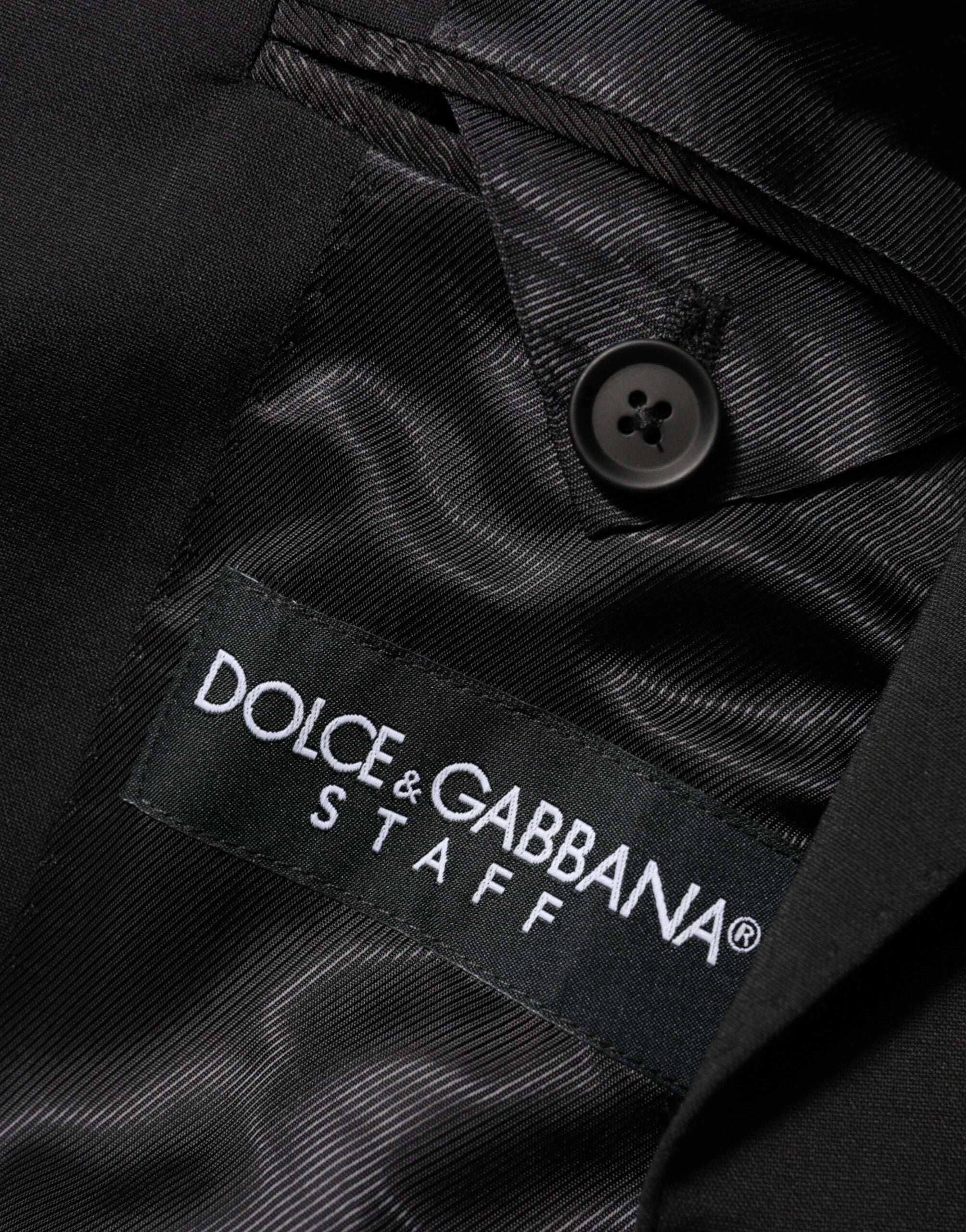 Dolce & Gabbana Black STAFF 2 Buttons Suit Jacket Blazer by Dolce & Gabbana