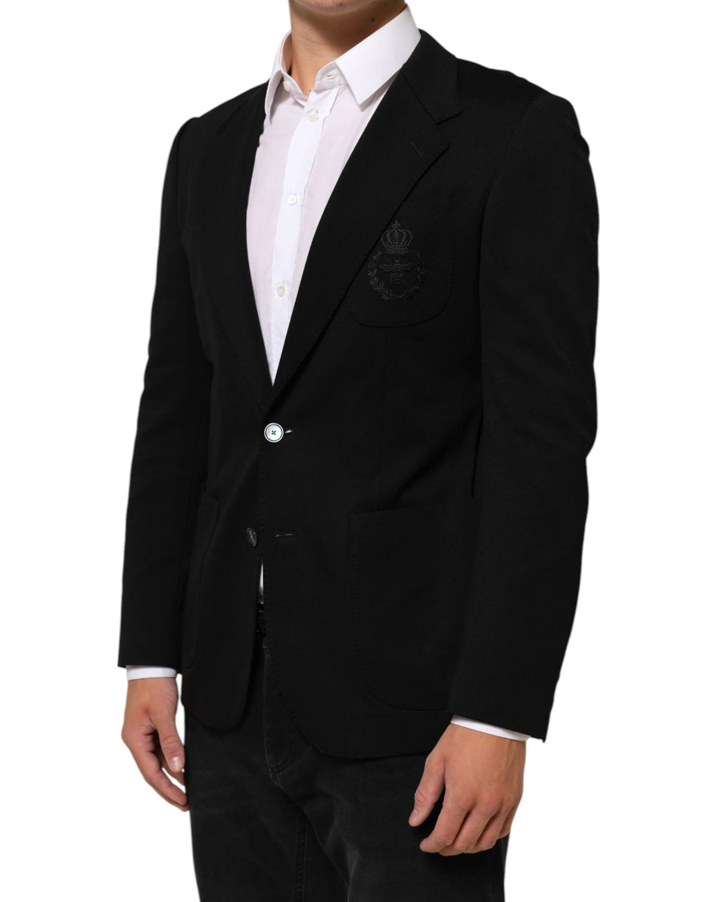 Dolce & Gabbana Black Viscose 2 Buttons Suit Jacket Blazer by Dolce & Gabbana
