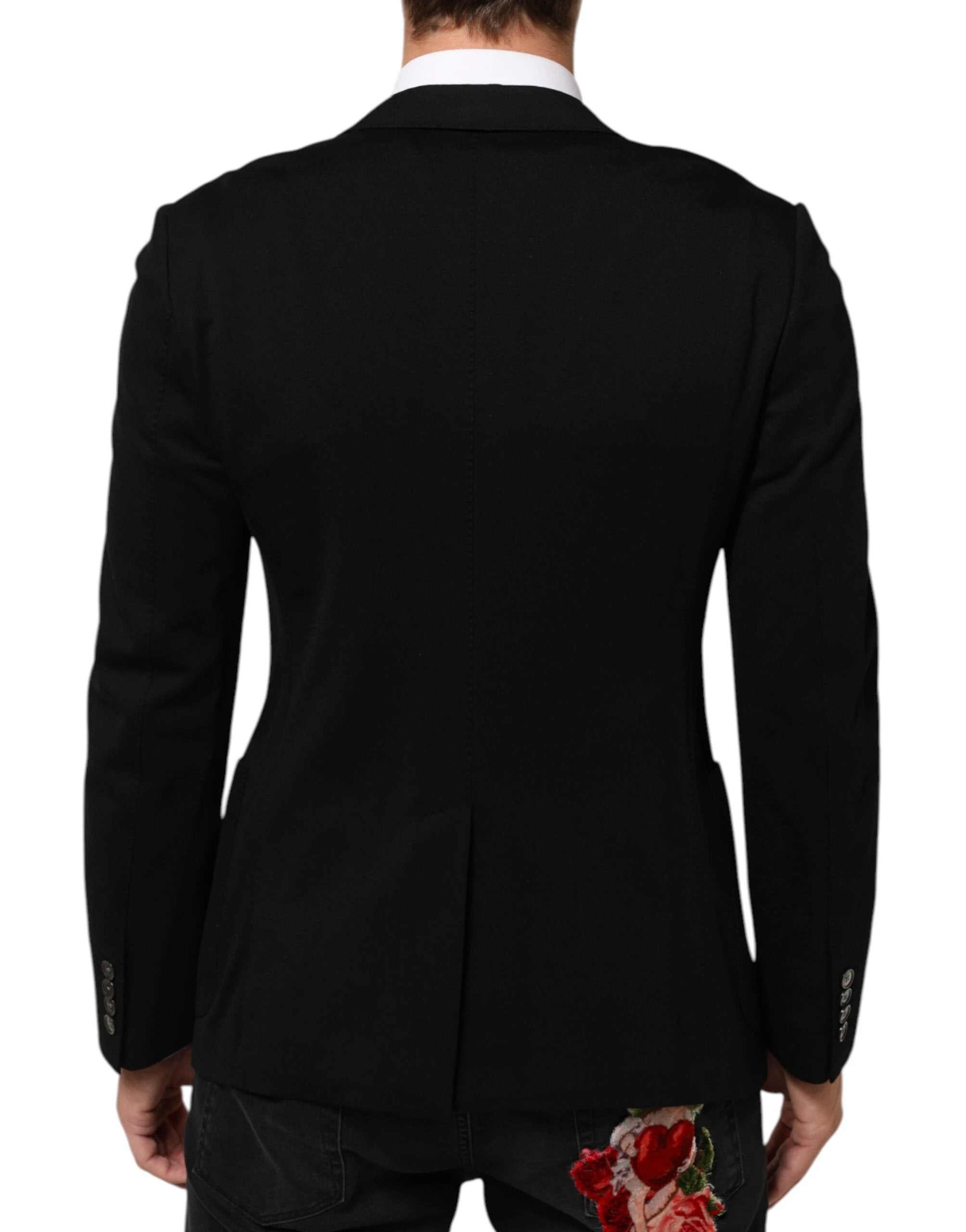 Dolce & Gabbana Black Viscose 2 Buttons Suit Jacket Blazer by Dolce & Gabbana