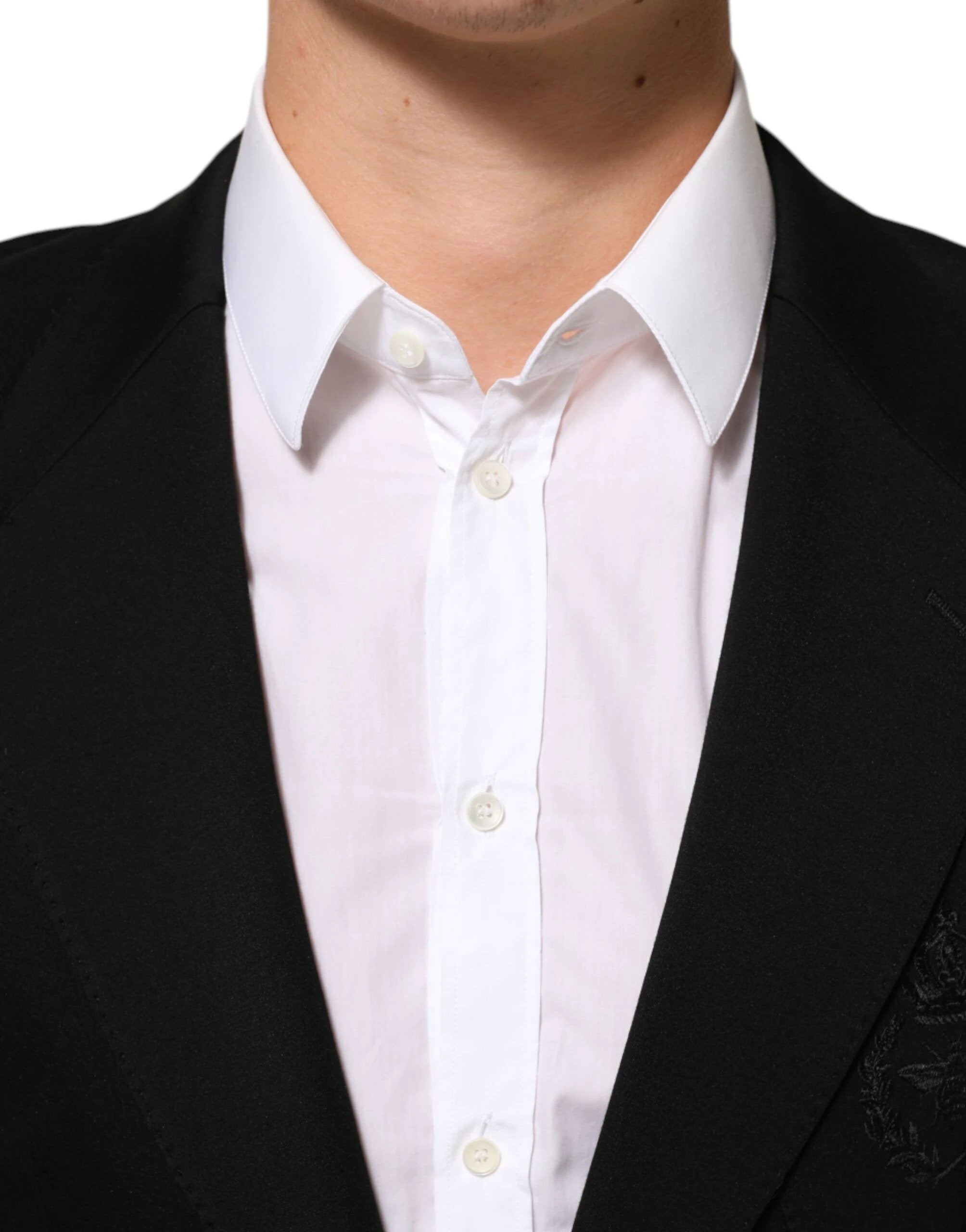 Dolce & Gabbana Black Viscose 2 Buttons Suit Jacket Blazer by Dolce & Gabbana
