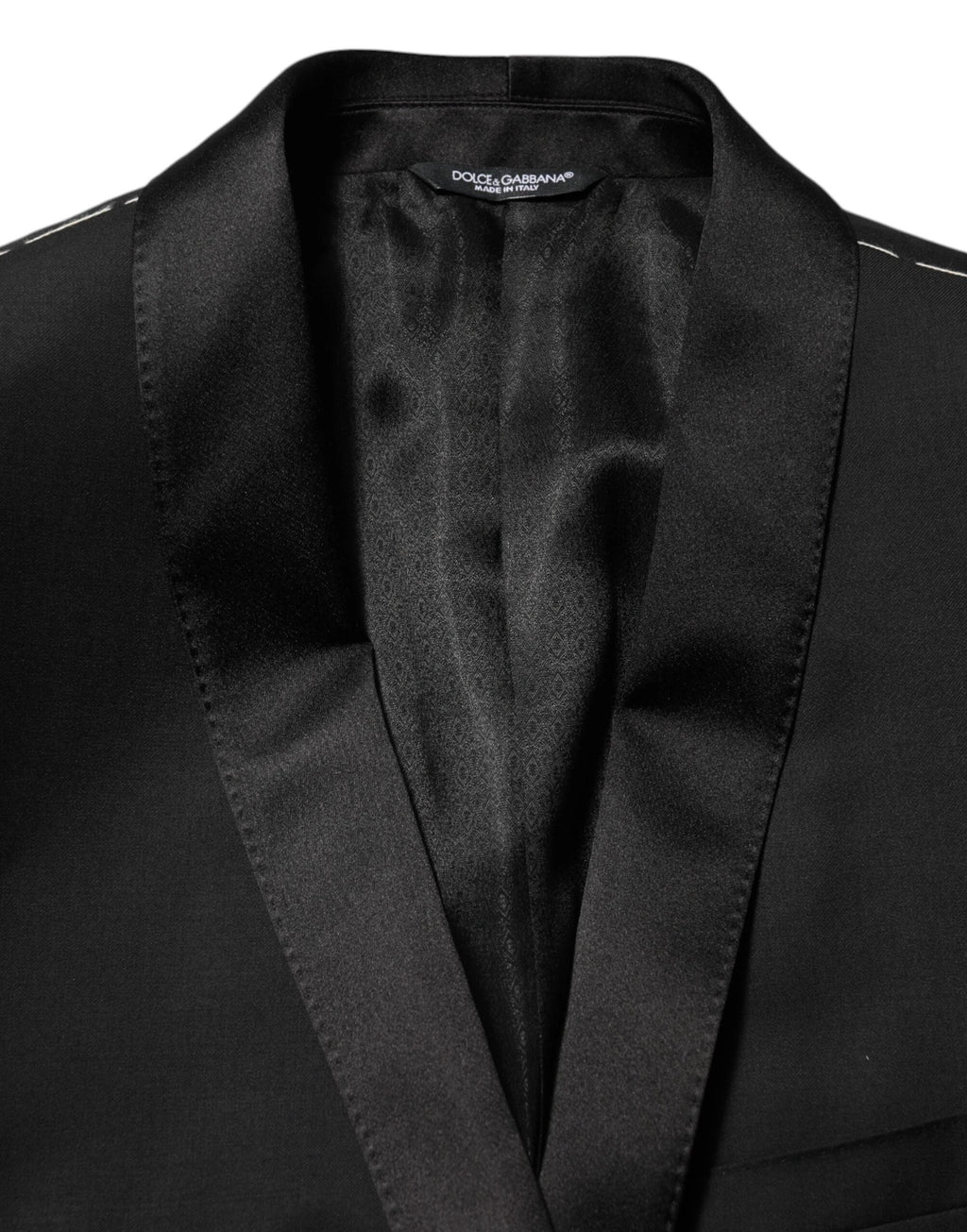 Dolce & Gabbana Black Wool GOLD 1 Button Men Suit Blazer by Dolce & Gabbana
