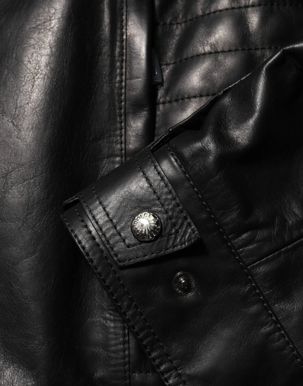 Dolce & Gabbana Black Leather Full Zip Biker Blouson Jacket by Dolce & Gabbana