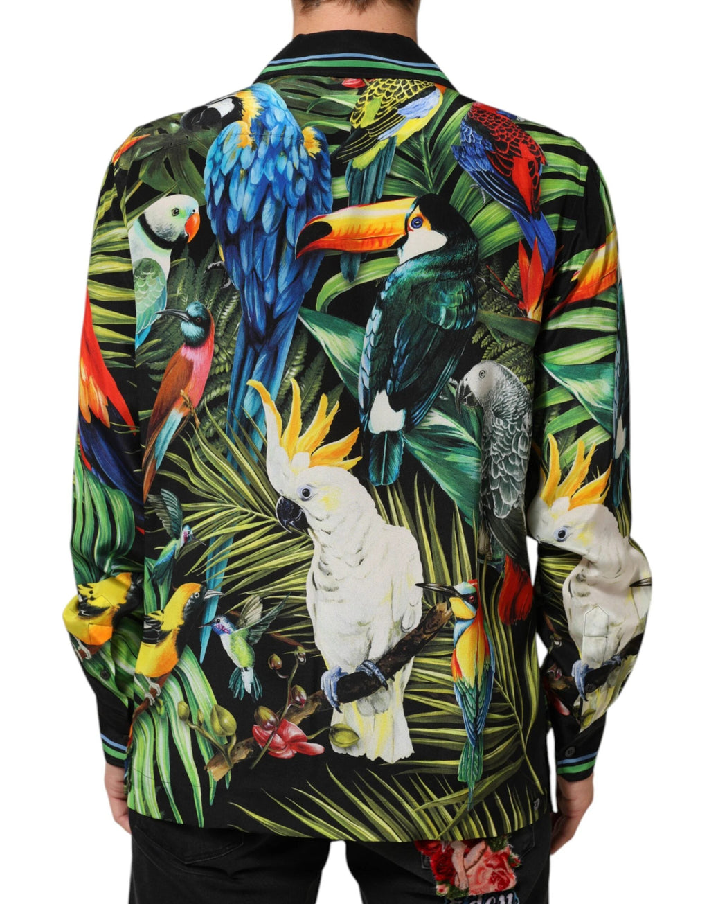 Dolce & Gabbana Multicolor Parrot Print Lounge Casual Shirt by Dolce & Gabbana