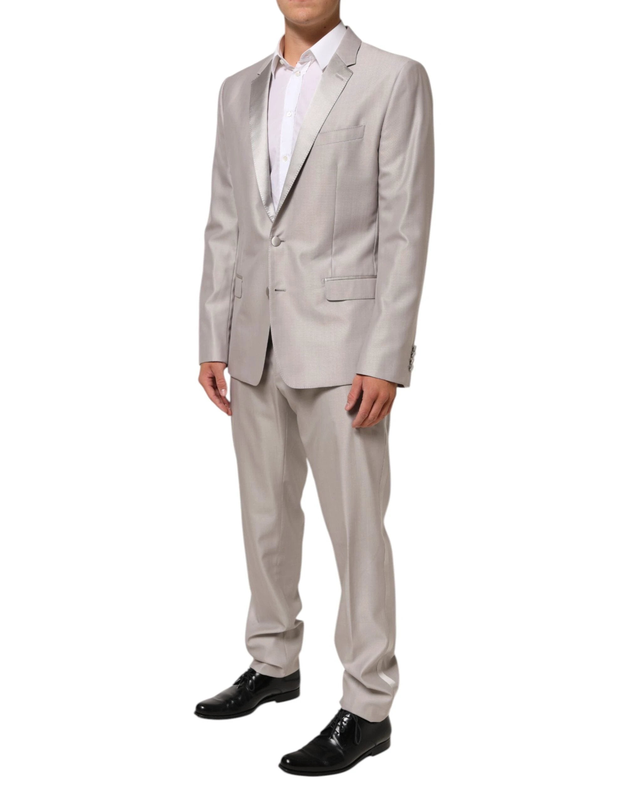 Dolce & Gabbana Light Gray Wool 2 Piece MARTINI Formal Suit by Dolce & Gabbana