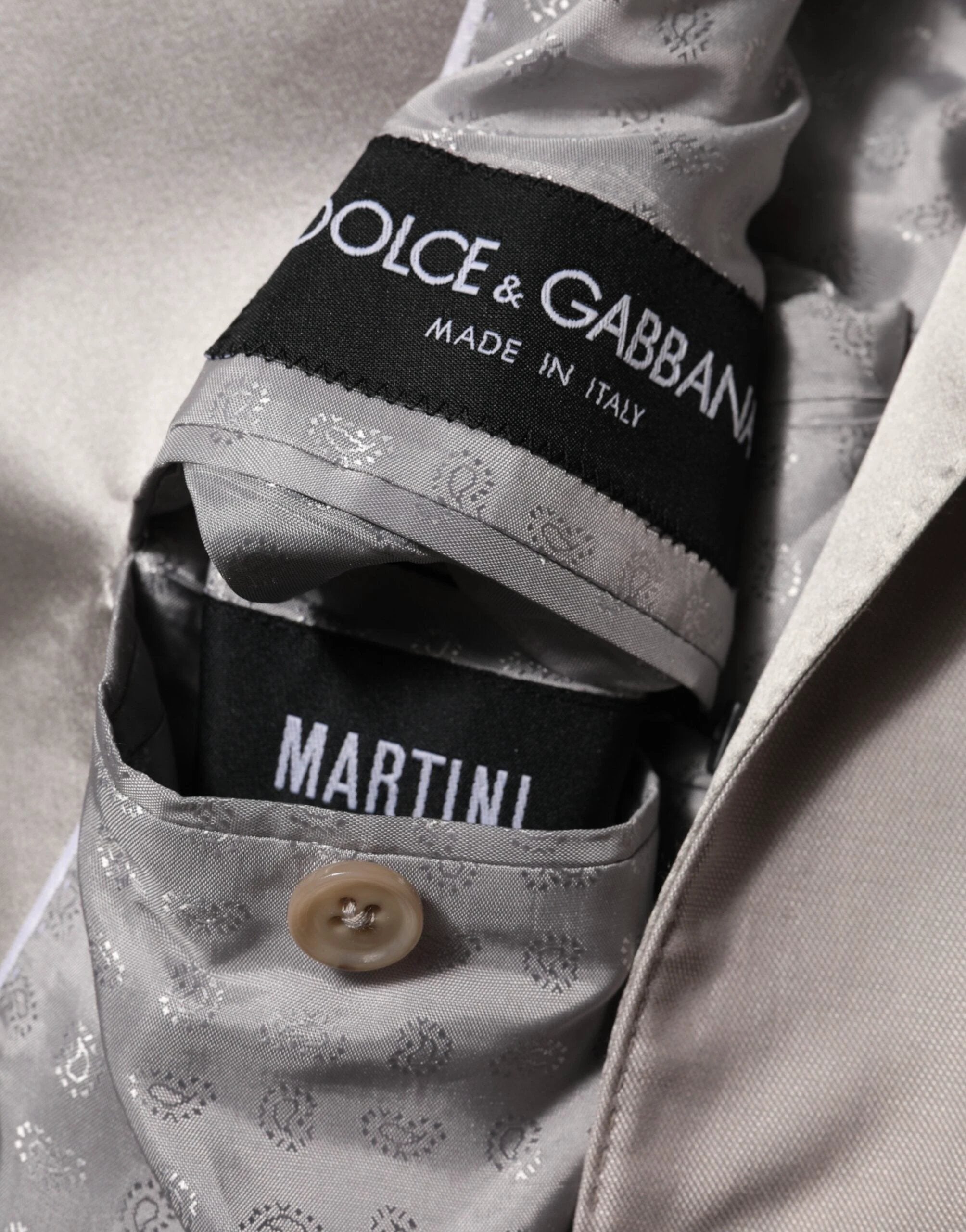 Dolce & Gabbana Light Gray Wool 2 Piece MARTINI Formal Suit by Dolce & Gabbana