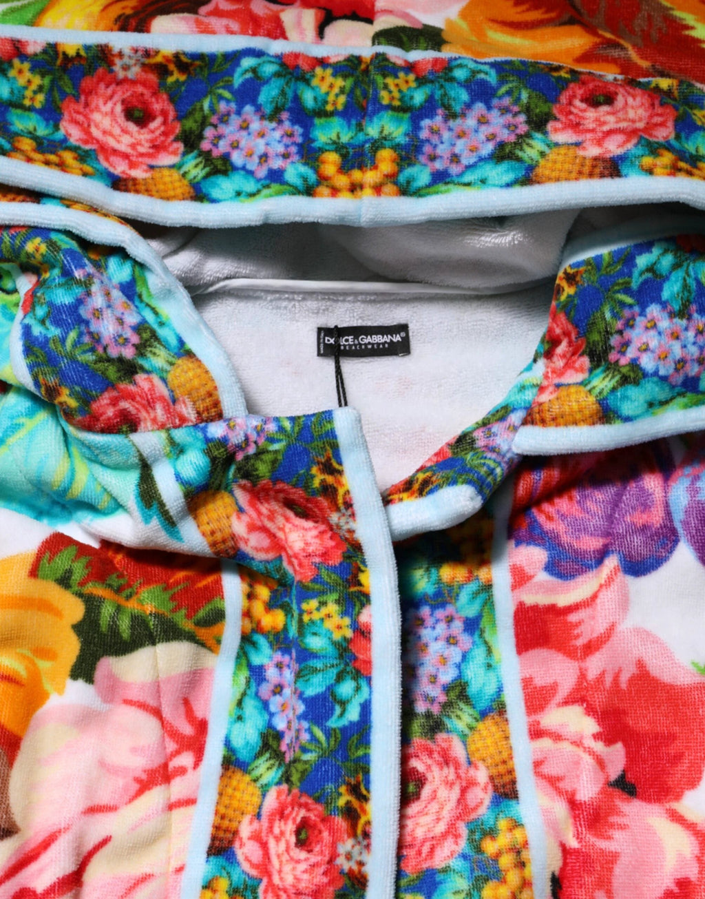Dolce & Gabbana Multicolor Floral Print Belted Bathrobe Coat Jacket by Dolce & Gabbana