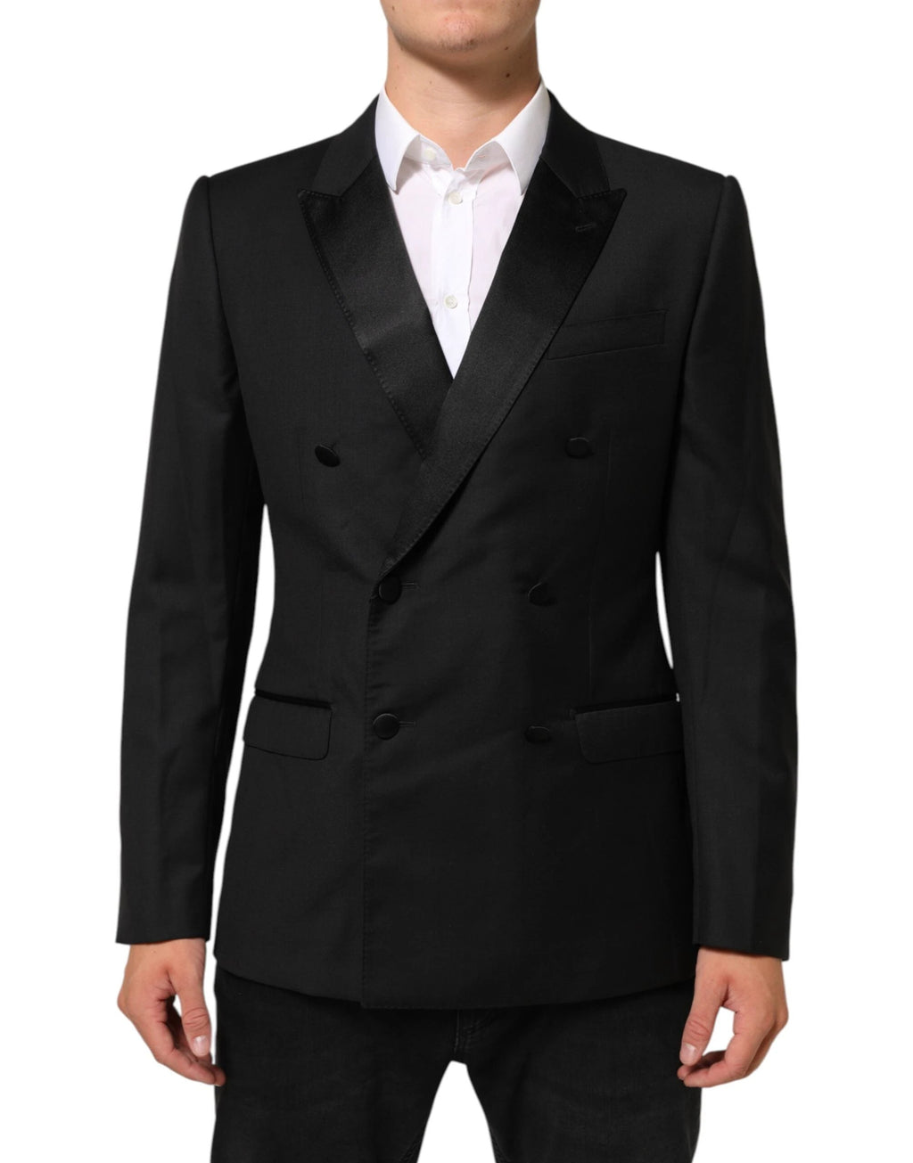 Dolce & Gabbana Black MARTINI Double-Breasted Suit Blazer by Dolce & Gabbana