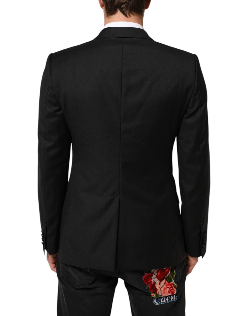 Dolce & Gabbana Black MARTINI Double-Breasted Suit Blazer by Dolce & Gabbana
