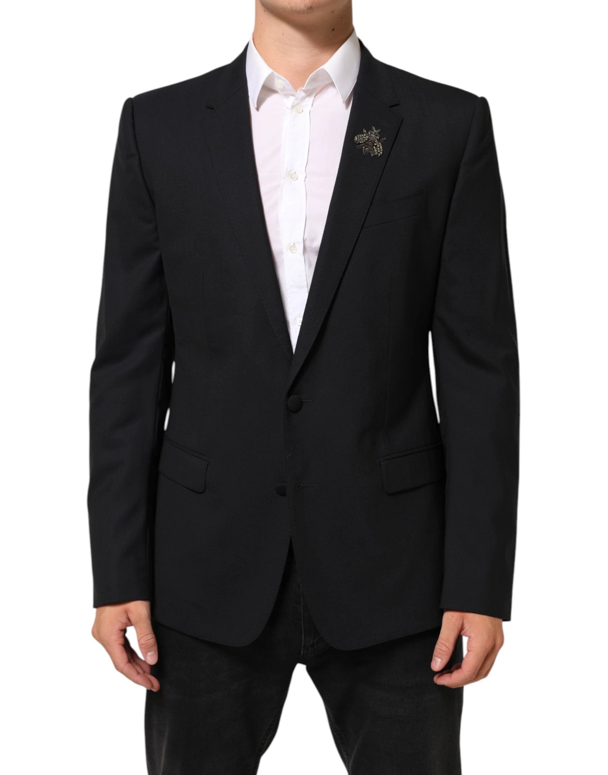 Dolce & Gabbana Black Bee MARTINI 2 Button Men Suit Blazer by Dolce & Gabbana