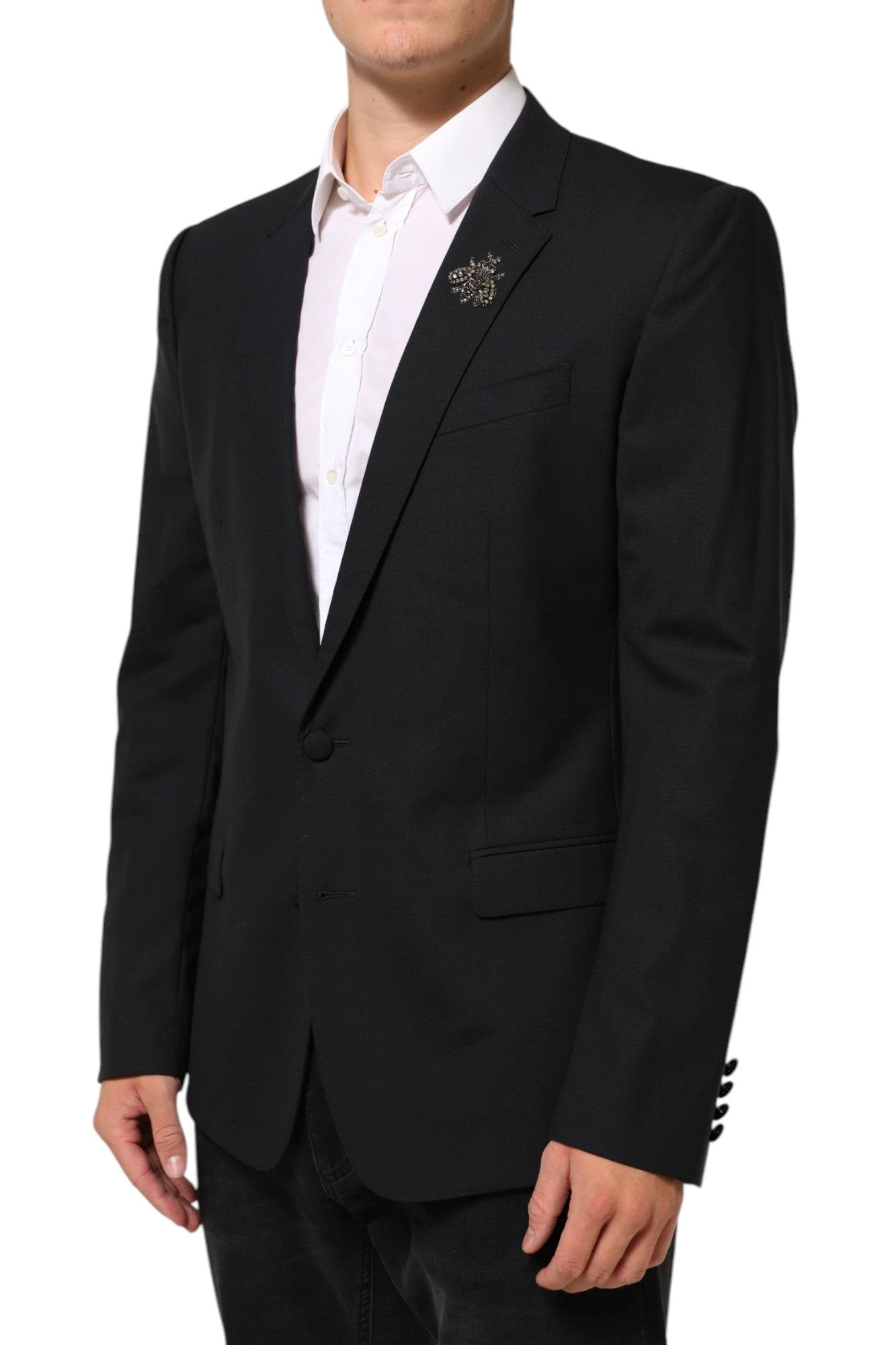Dolce & Gabbana Black Bee MARTINI 2 Button Men Suit Blazer by Dolce & Gabbana