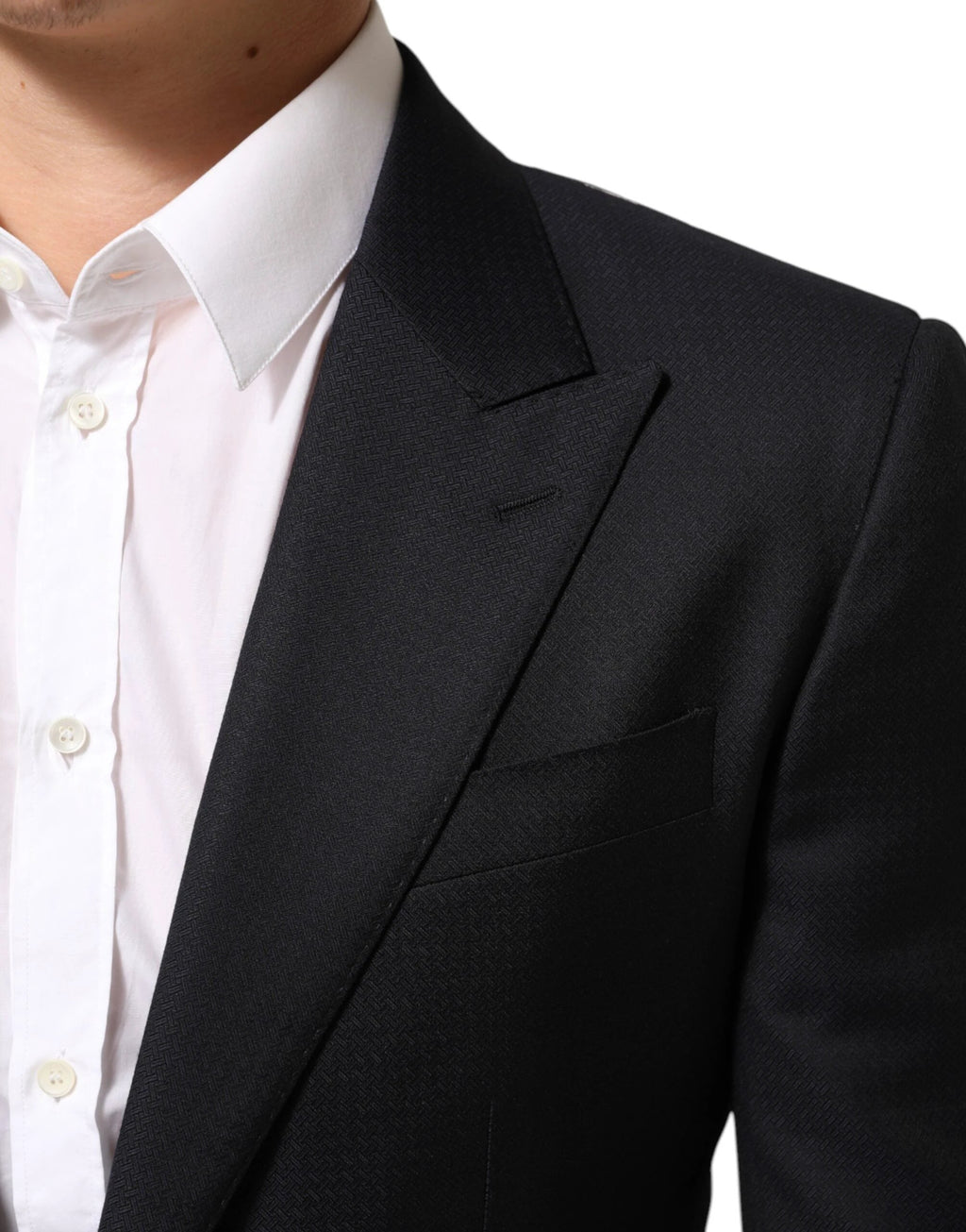 Dolce & Gabbana Black Wool NAPOLI 2 Button Men Suit Blazer by Dolce & Gabbana