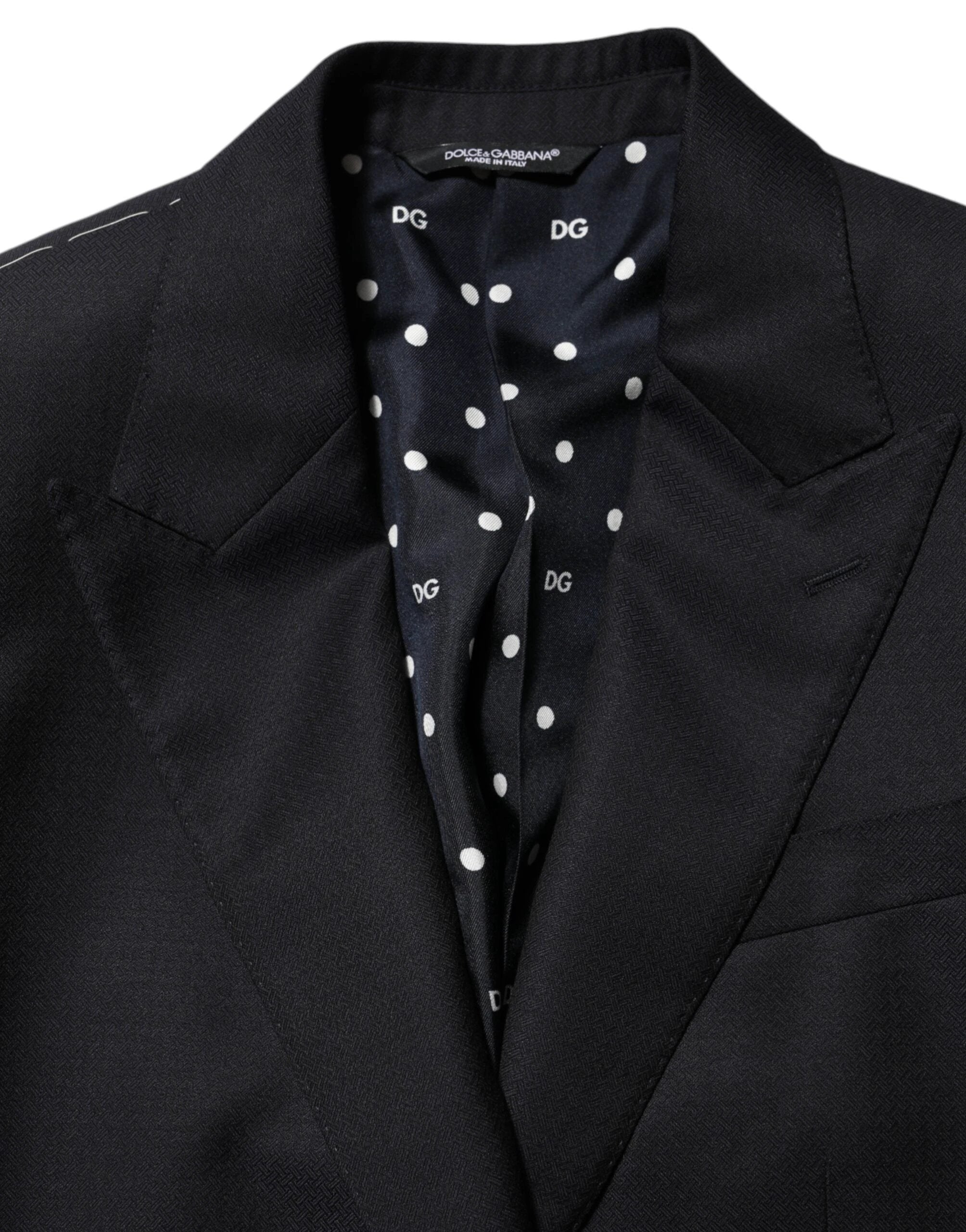Dolce & Gabbana Black Wool NAPOLI 2 Button Men Suit Blazer by Dolce & Gabbana