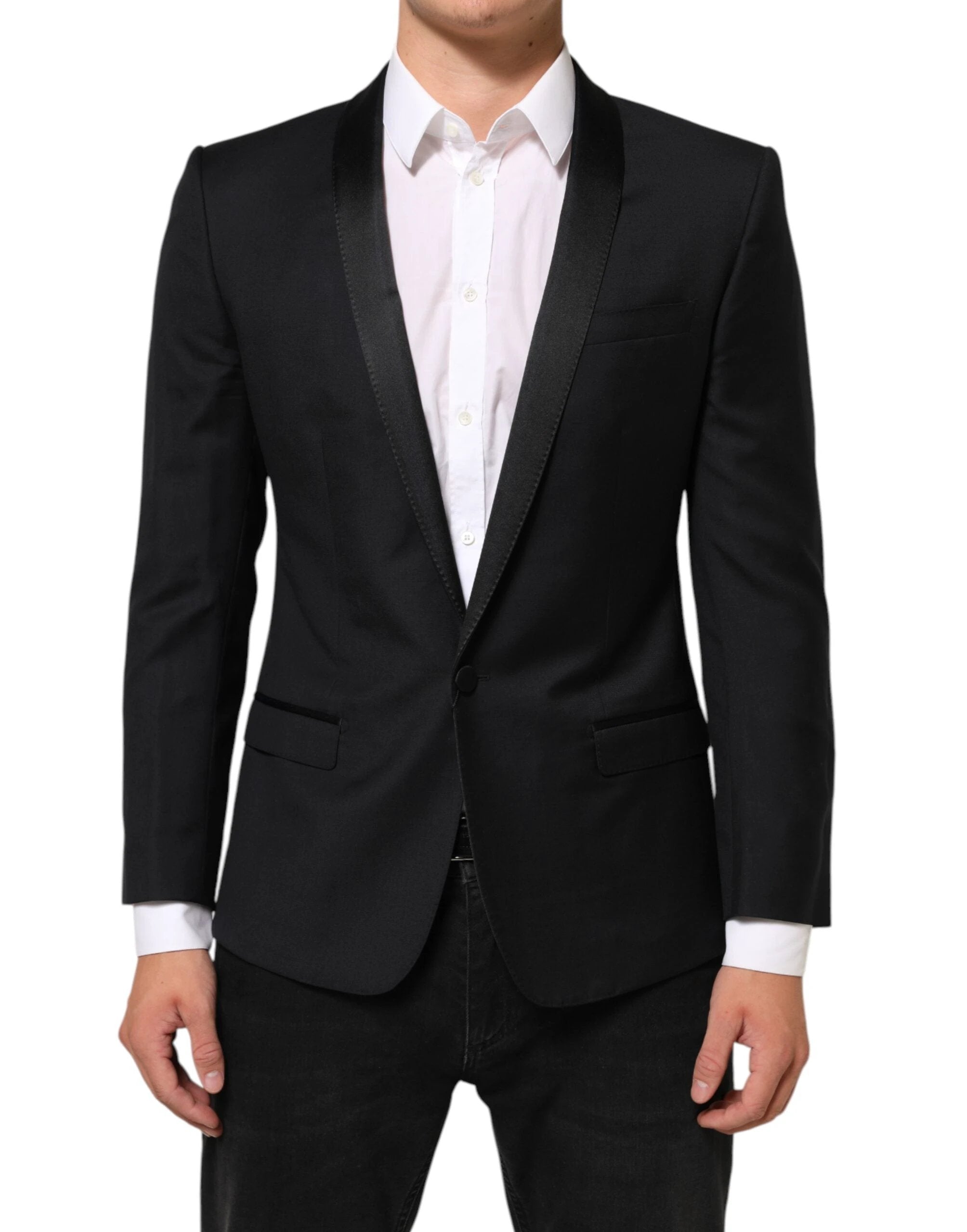 Dolce & Gabbana Black GOLD 1 Button Suit Jacket Men Blazer by Dolce & Gabbana
