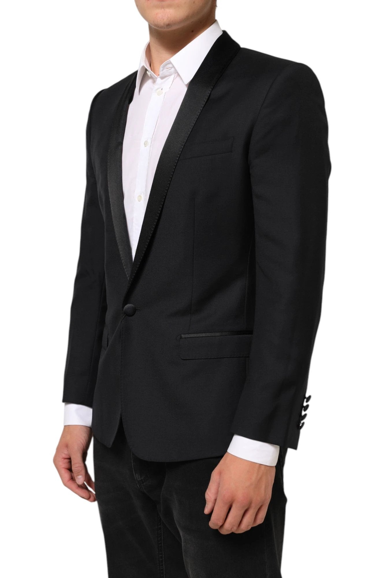 Dolce & Gabbana Black GOLD 1 Button Suit Jacket Men Blazer by Dolce & Gabbana