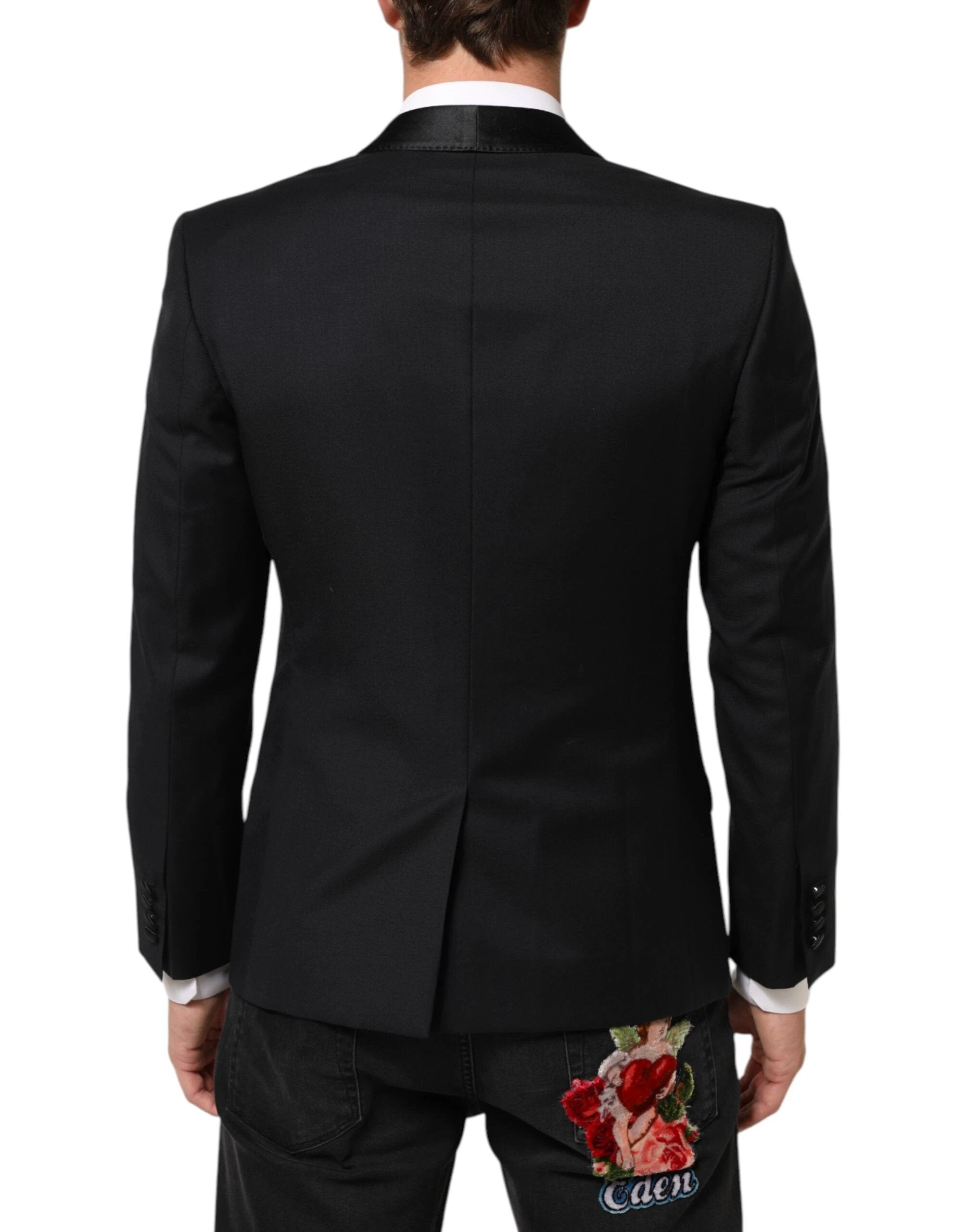 Dolce & Gabbana Black GOLD 1 Button Suit Jacket Men Blazer by Dolce & Gabbana