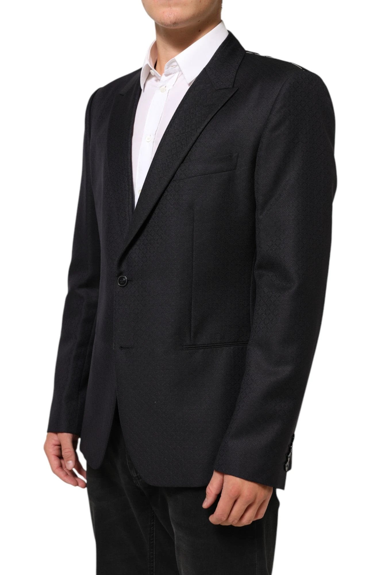 Dolce & Gabbana Black Wool 2 Buttons Suit Jacket Men Blazer by Dolce & Gabbana