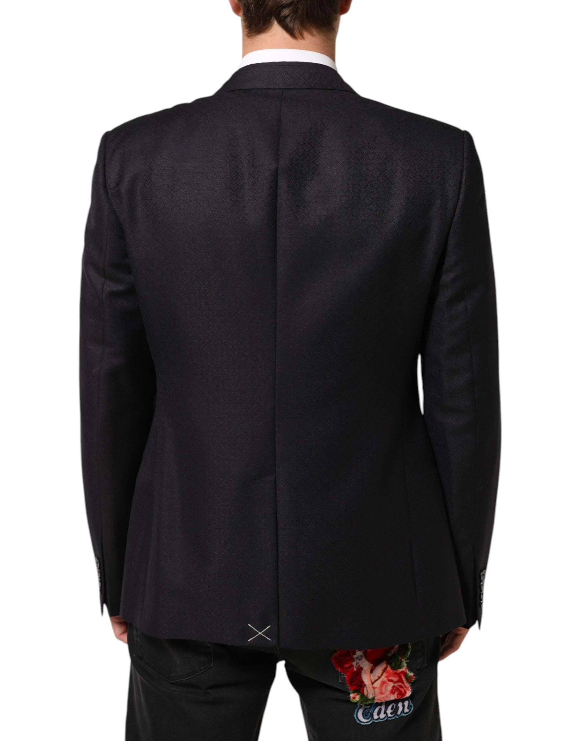 Dolce & Gabbana Black Wool 2 Buttons Suit Jacket Men Blazer by Dolce & Gabbana