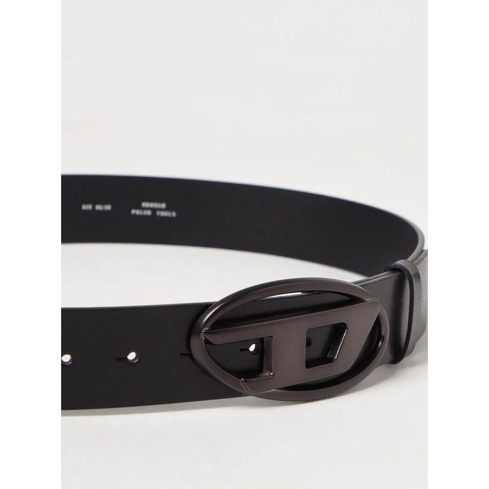 Diesel Black Leather Regular Belt by Diesel