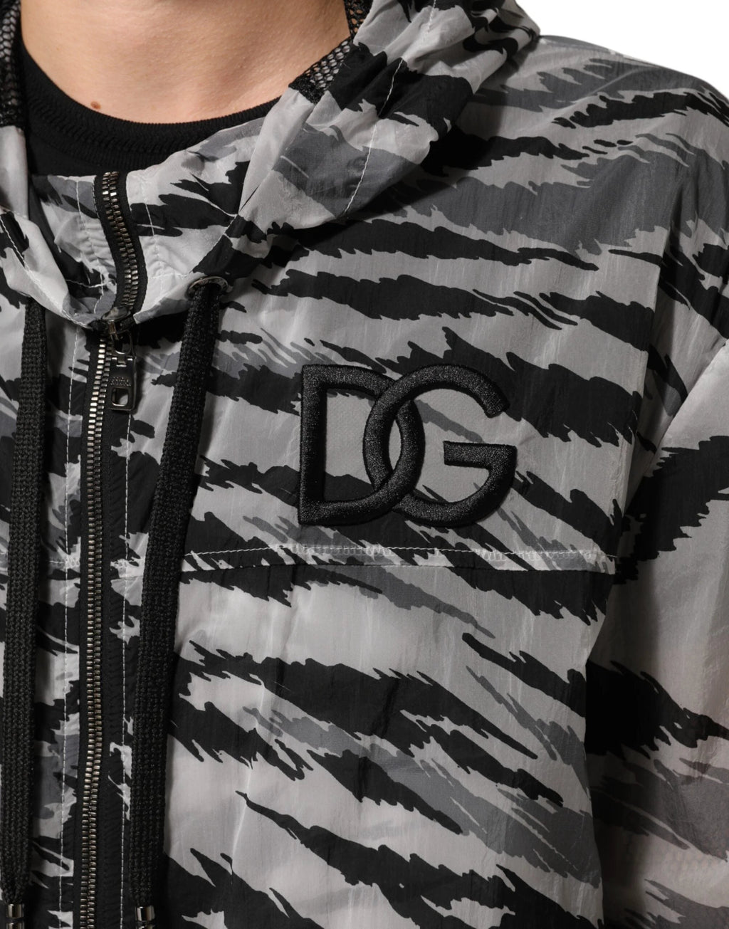 Dolce & Gabbana Gray Camouflage Hooded Sweatshirt Jacket by Dolce & Gabbana