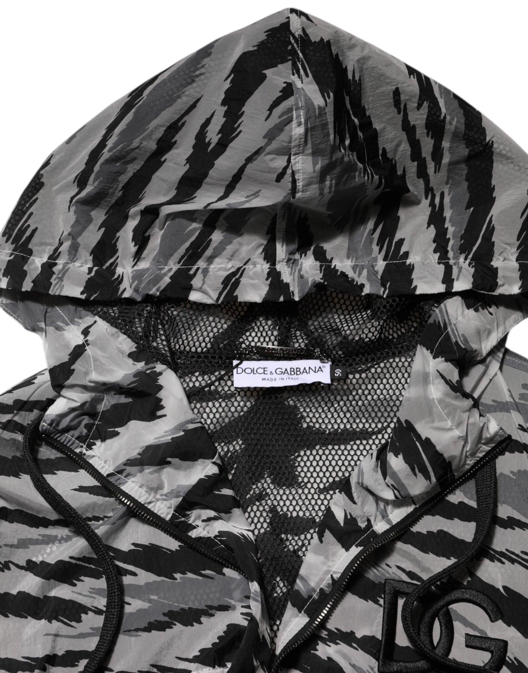 Dolce & Gabbana Gray Camouflage Hooded Sweatshirt Jacket by Dolce & Gabbana