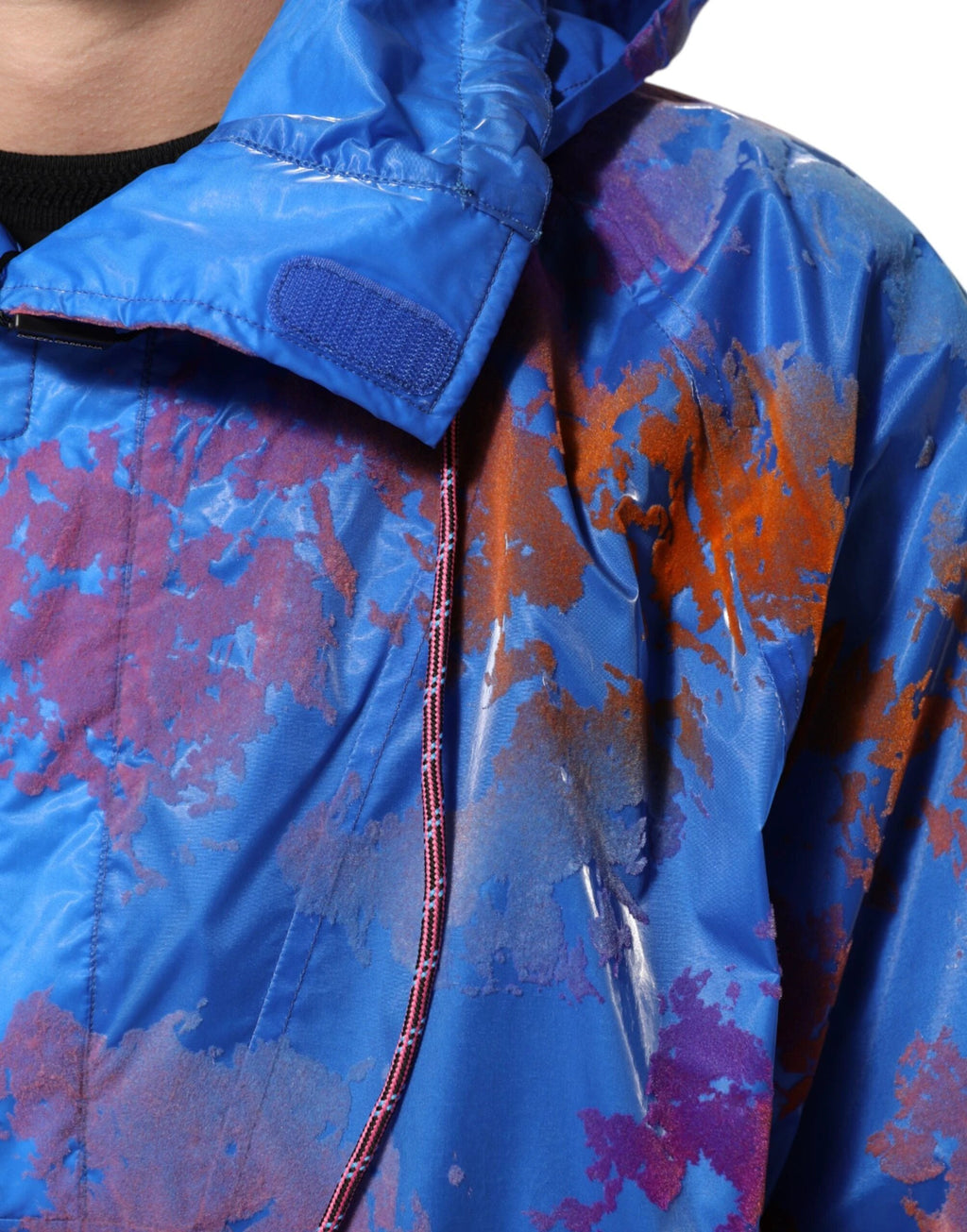 Dolce & Gabbana Blue Tie Dye Logo Hooded Sweatshirt Jacket by Dolce & Gabbana