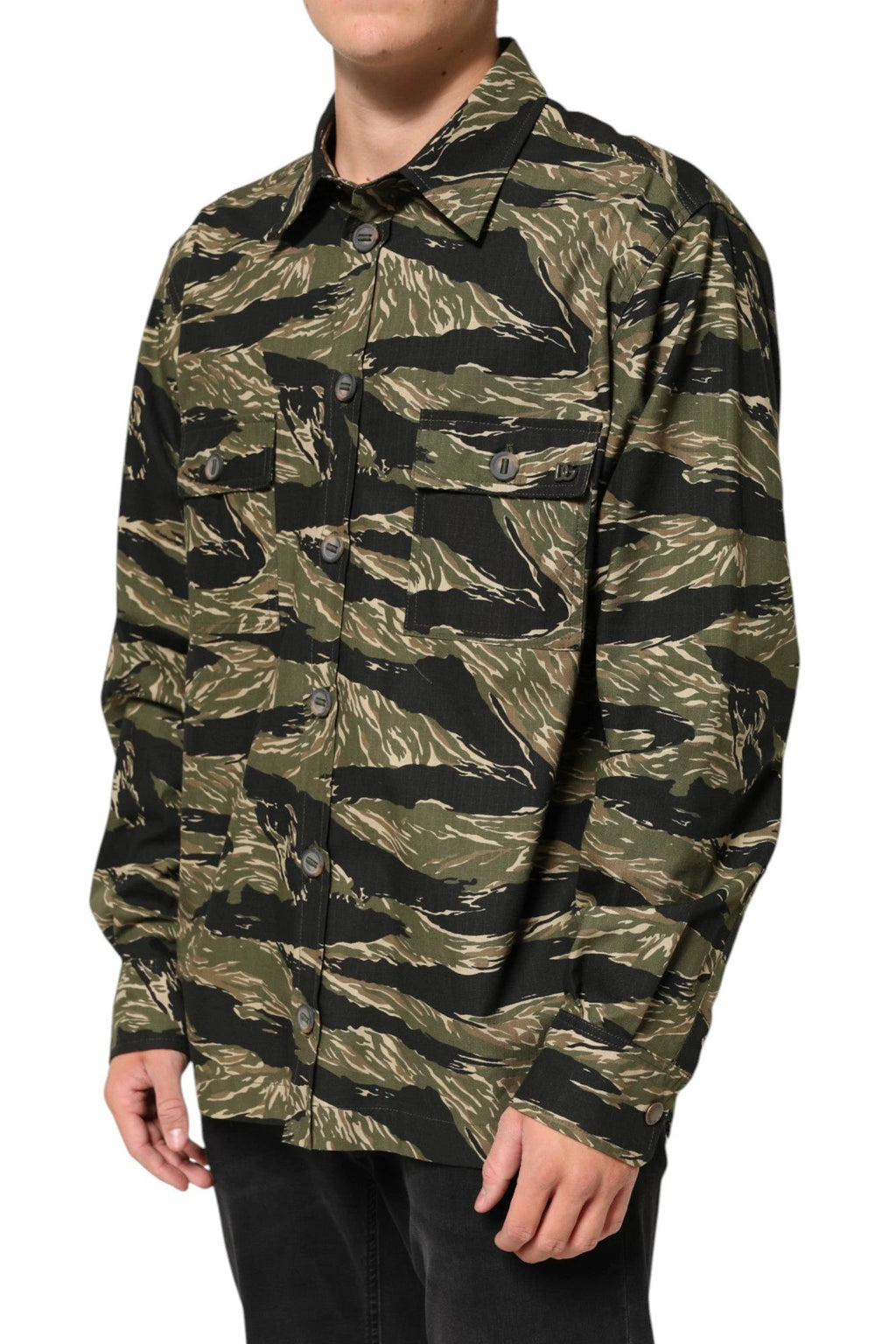 Dolce & Gabbana Multicolor Camouflage Cotton Casual Shirt by Dolce & Gabbana
