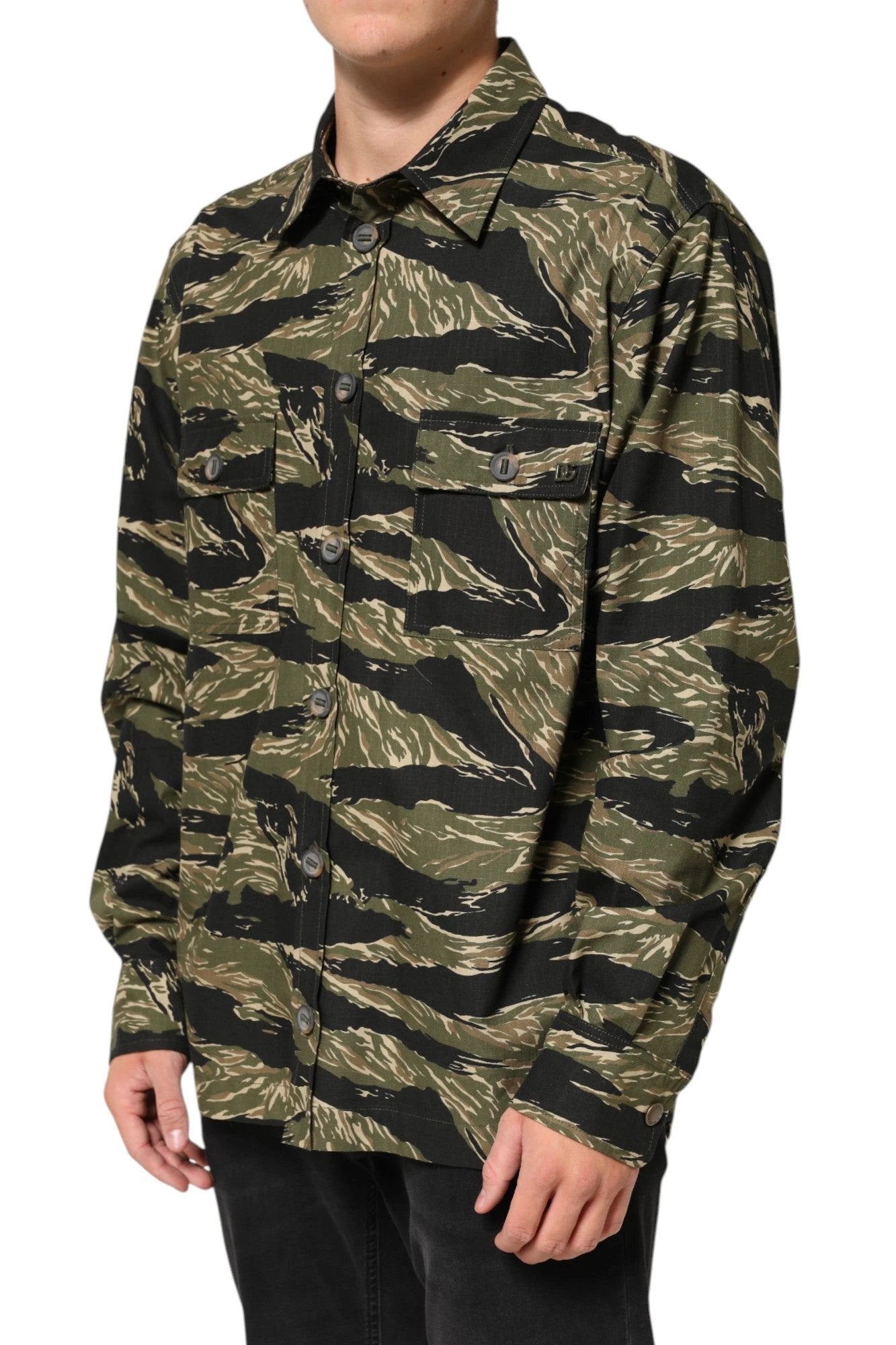 Dolce & Gabbana Multicolor Camouflage Cotton Casual Shirt by Dolce & Gabbana