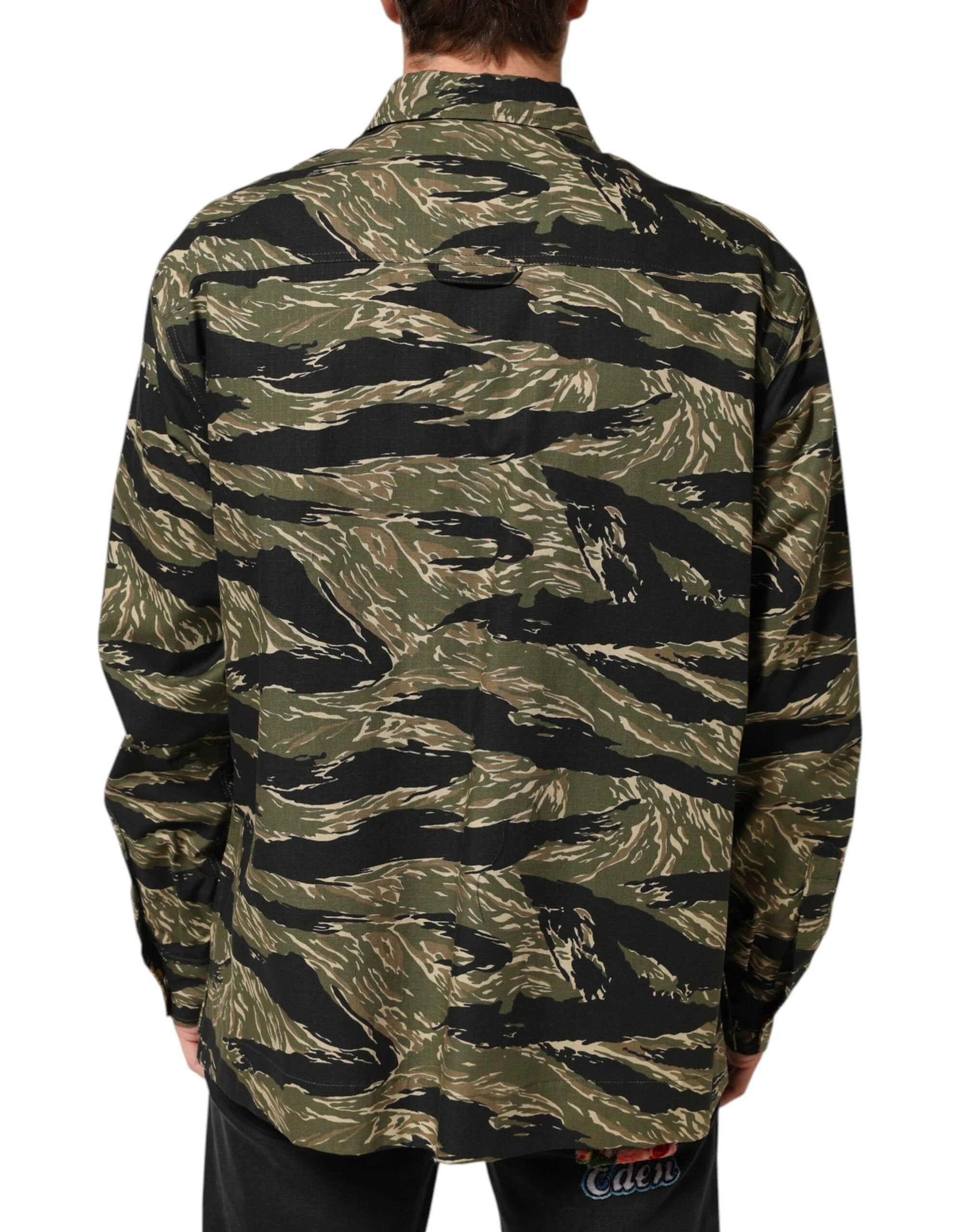 Dolce & Gabbana Multicolor Camouflage Cotton Casual Shirt by Dolce & Gabbana