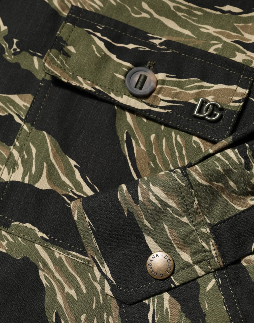 Dolce & Gabbana Multicolor Camouflage Cotton Casual Shirt by Dolce & Gabbana