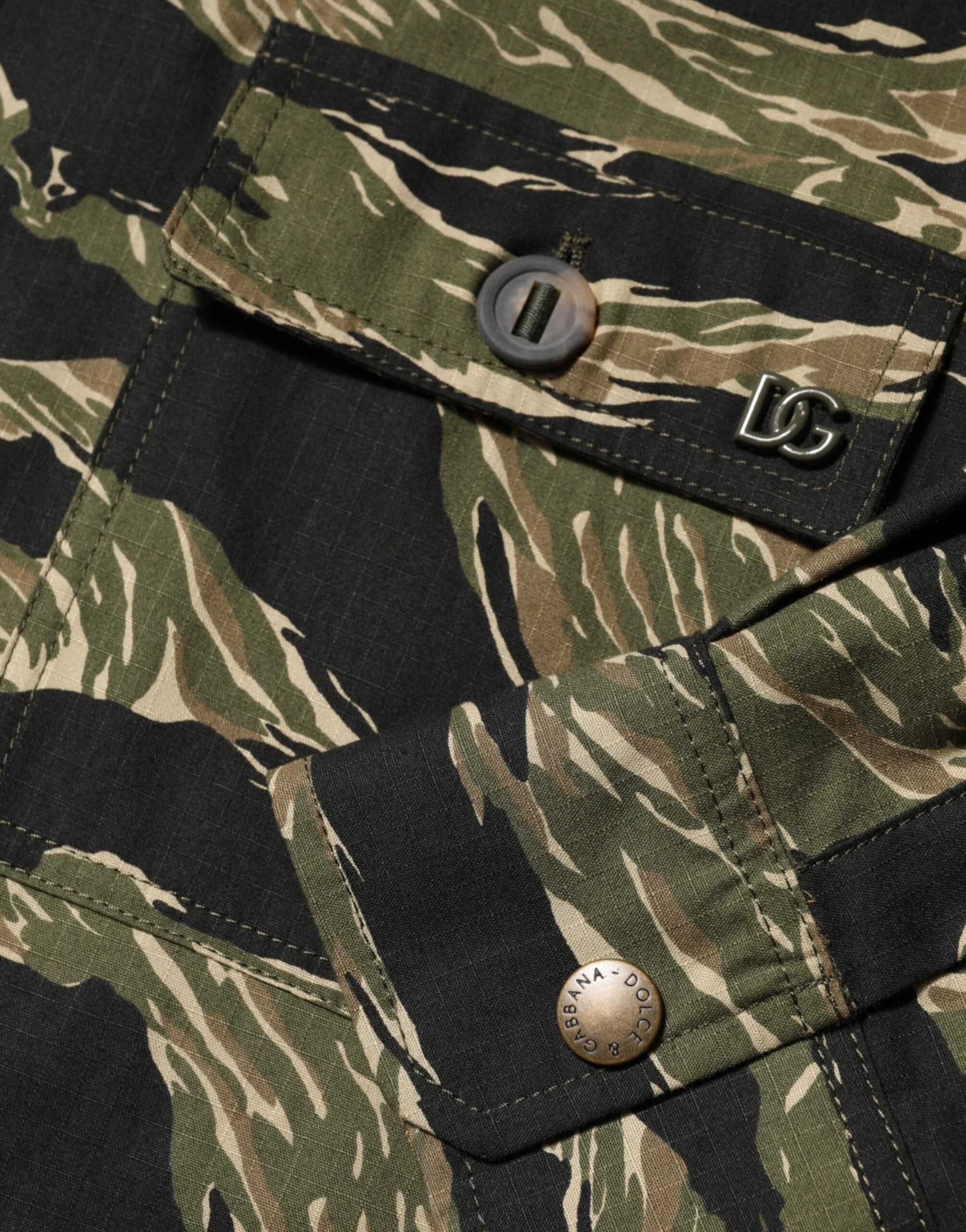 Dolce & Gabbana Multicolor Camouflage Cotton Casual Shirt by Dolce & Gabbana